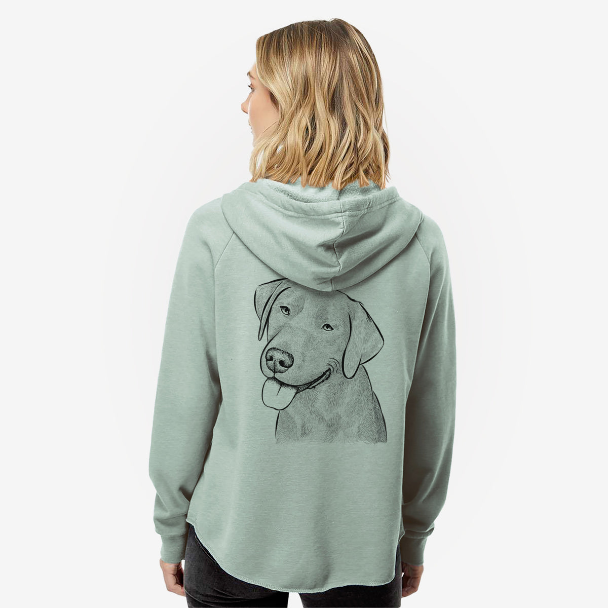 Zeppelin the Black Labrador - Women's Cali Wave Zip-Up Sweatshirt