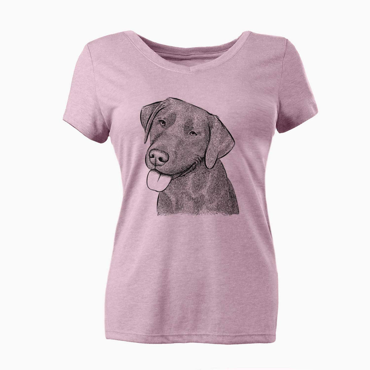 Bare Zeppelin the Black Labrador - Women's V-neck Shirt