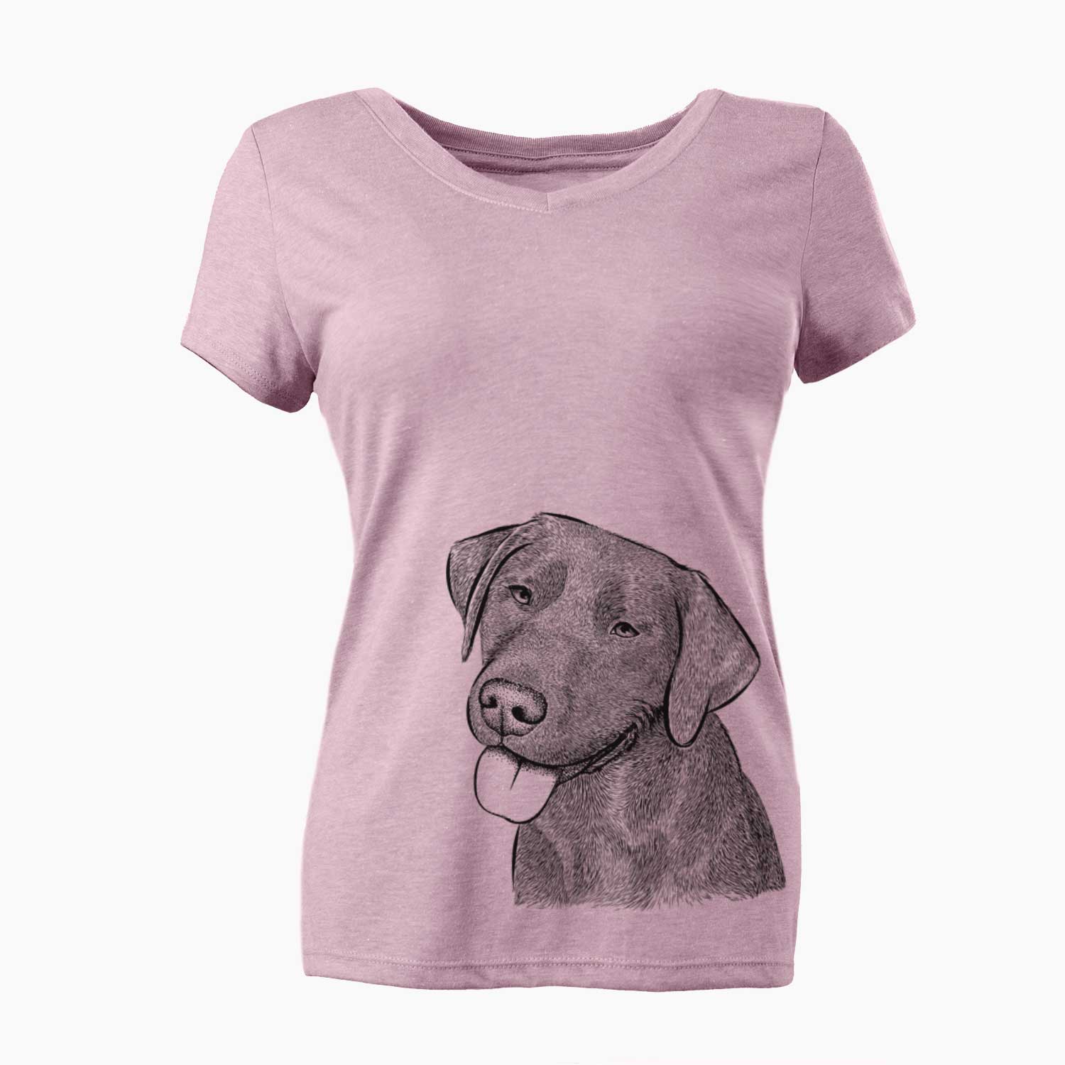 Bare Zeppelin the Black Labrador - Women's V-neck Shirt