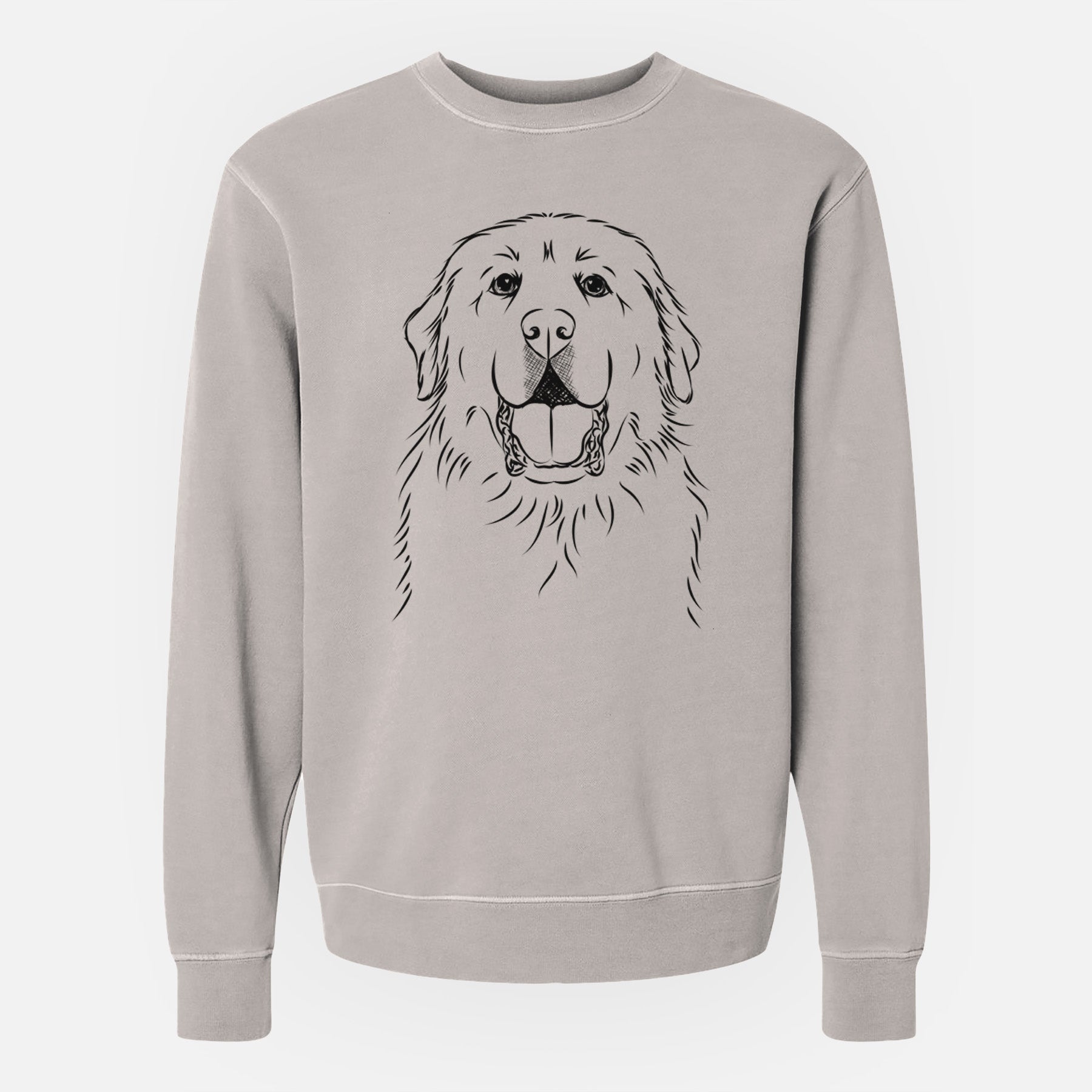 Bare Zeus the Great Pyrenees - Unisex Pigment Dyed Crew Sweatshirt