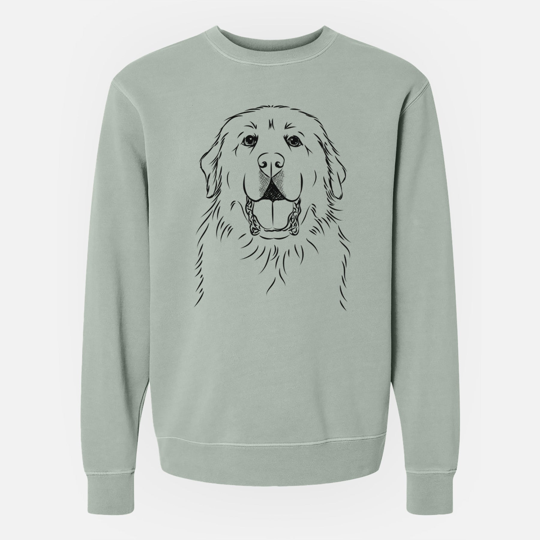 Bare Zeus the Great Pyrenees - Unisex Pigment Dyed Crew Sweatshirt