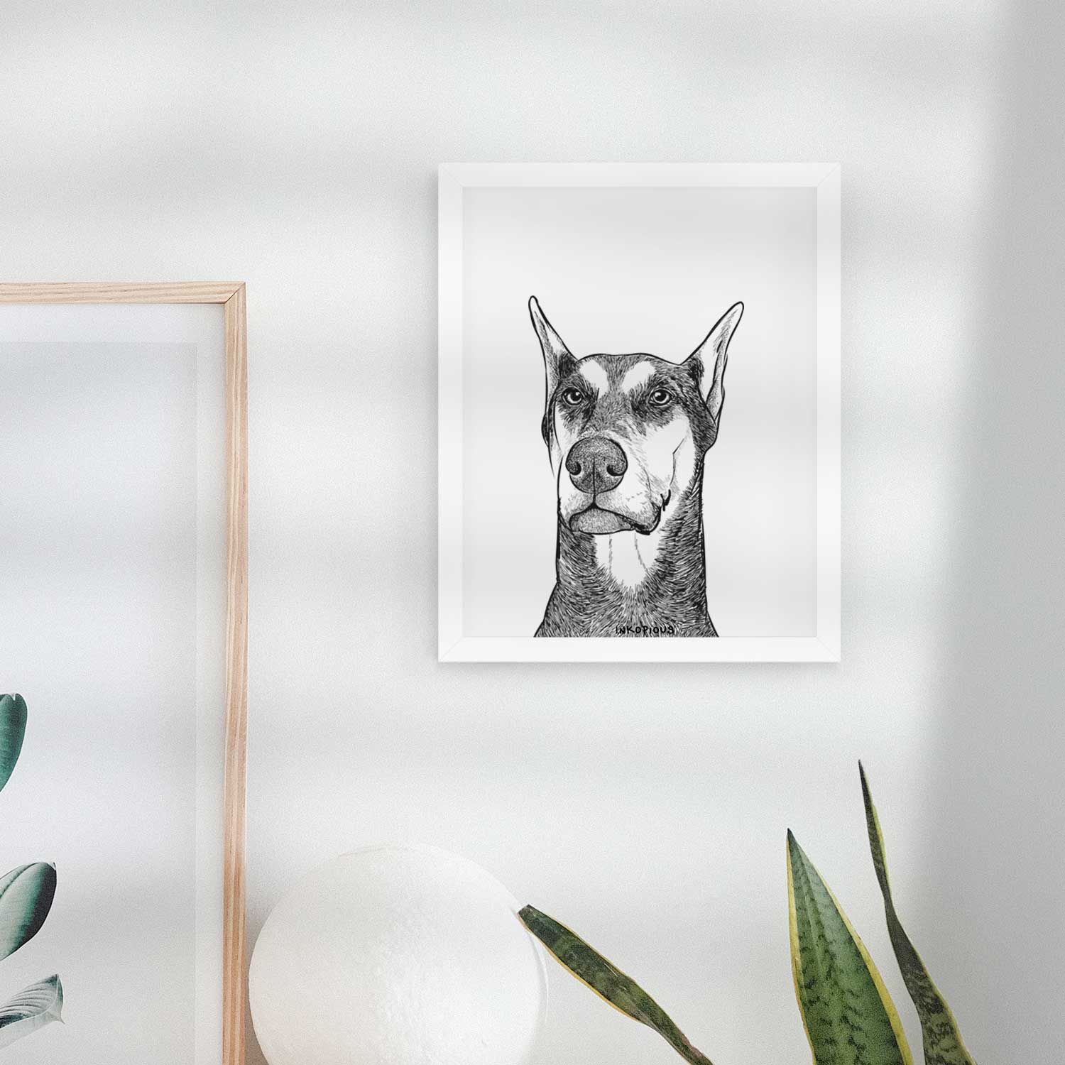 Zeus the Doberman Pinscher Art Print