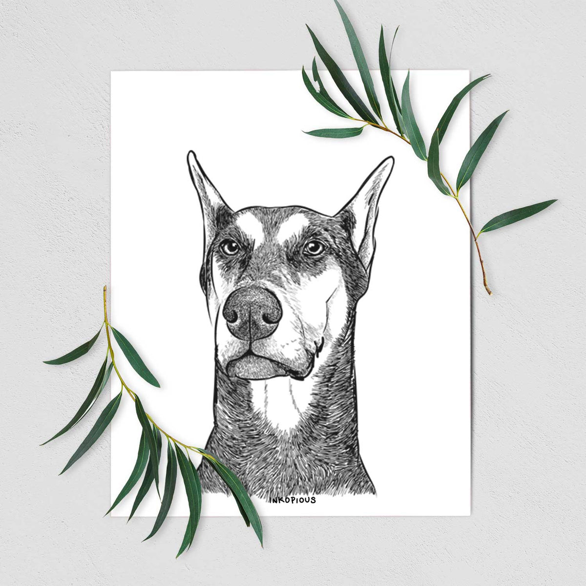 Zeus the Doberman Pinscher Art Print