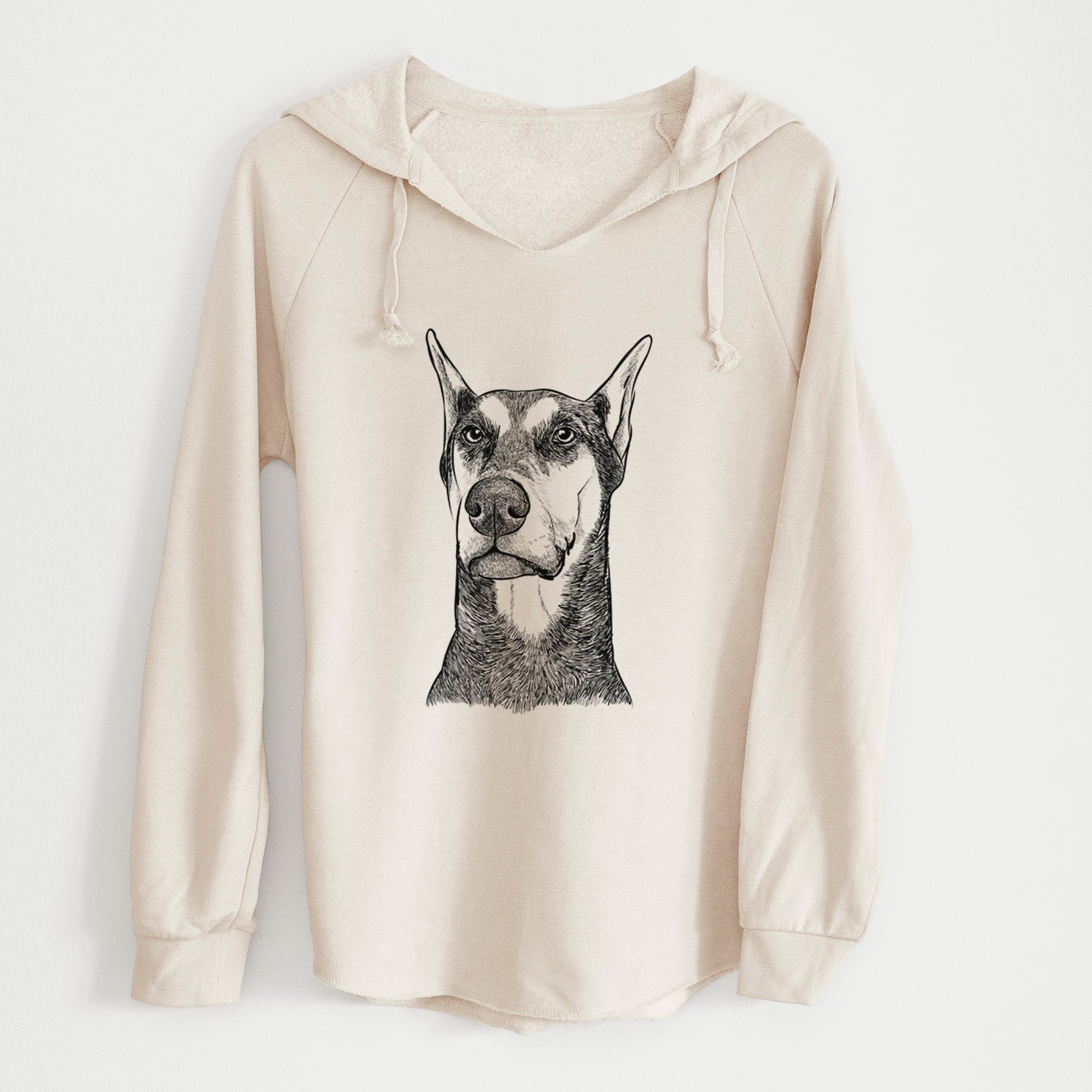 Bare Zeus the Doberman Pinscher - Cali Wave Hooded Sweatshirt