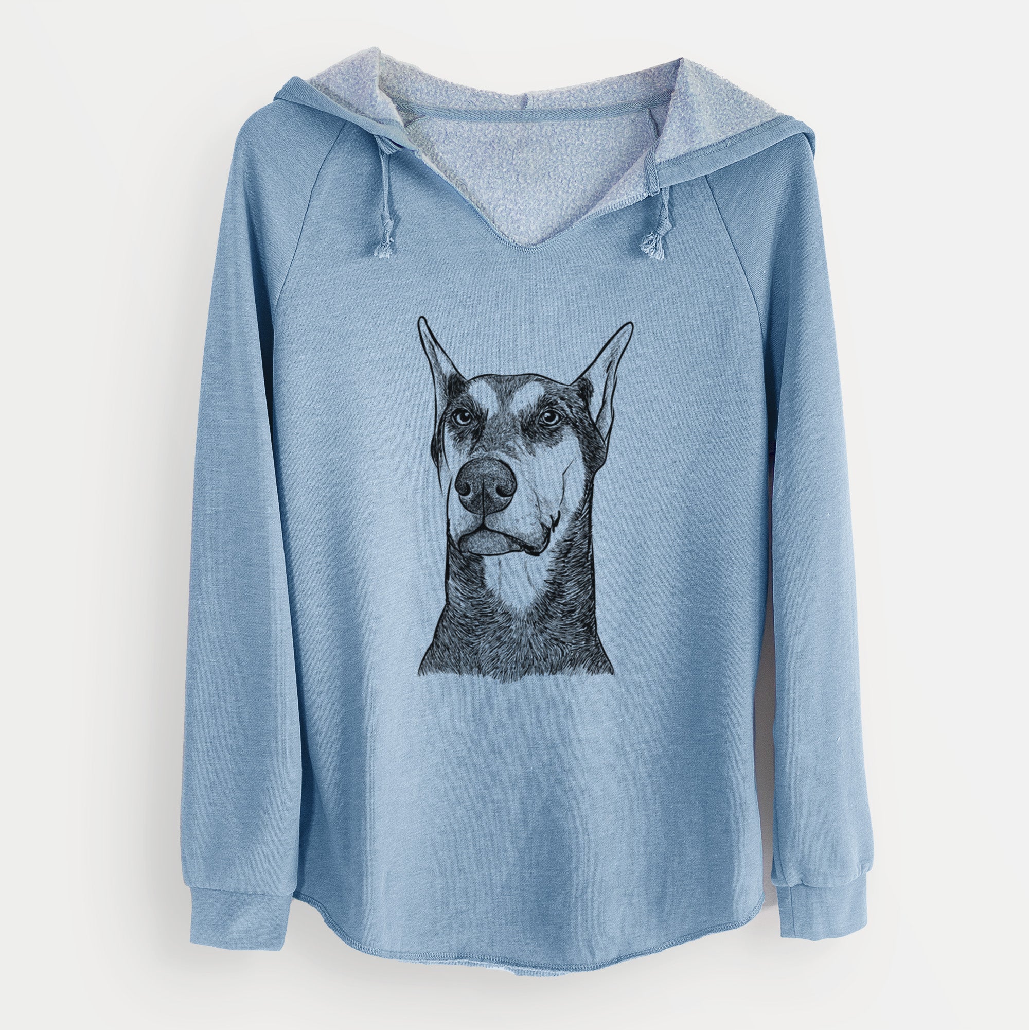 Bare Zeus the Doberman Pinscher - Cali Wave Hooded Sweatshirt