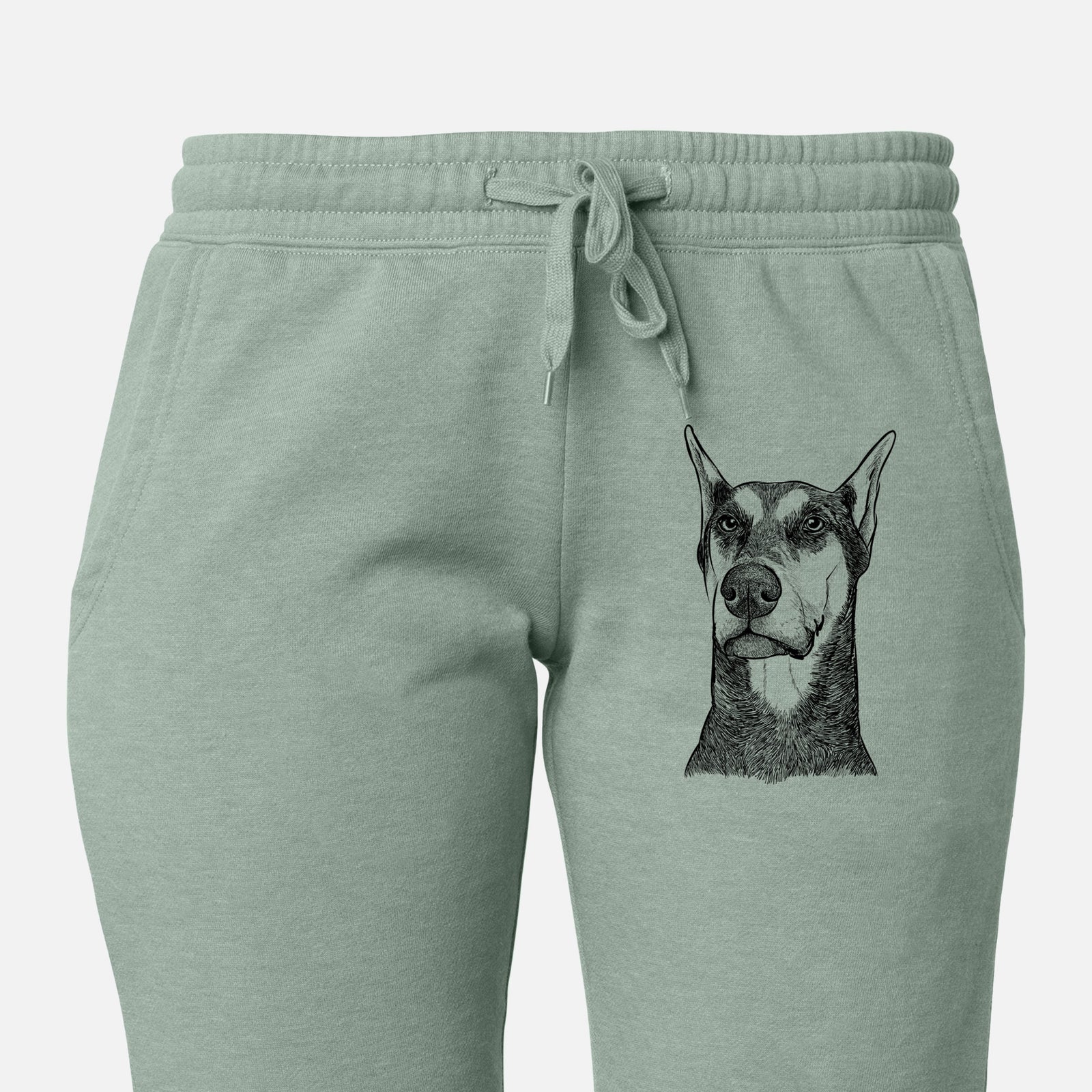 Zeus the Doberman Pinscher - Women's Cali Wave Joggers