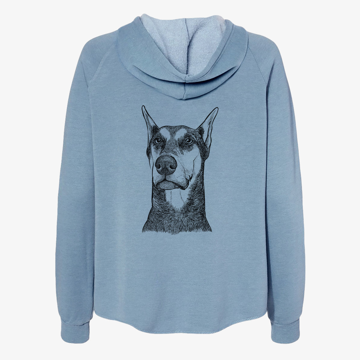 Zeus the Doberman Pinscher - Women's Cali Wave Zip-Up Sweatshirt