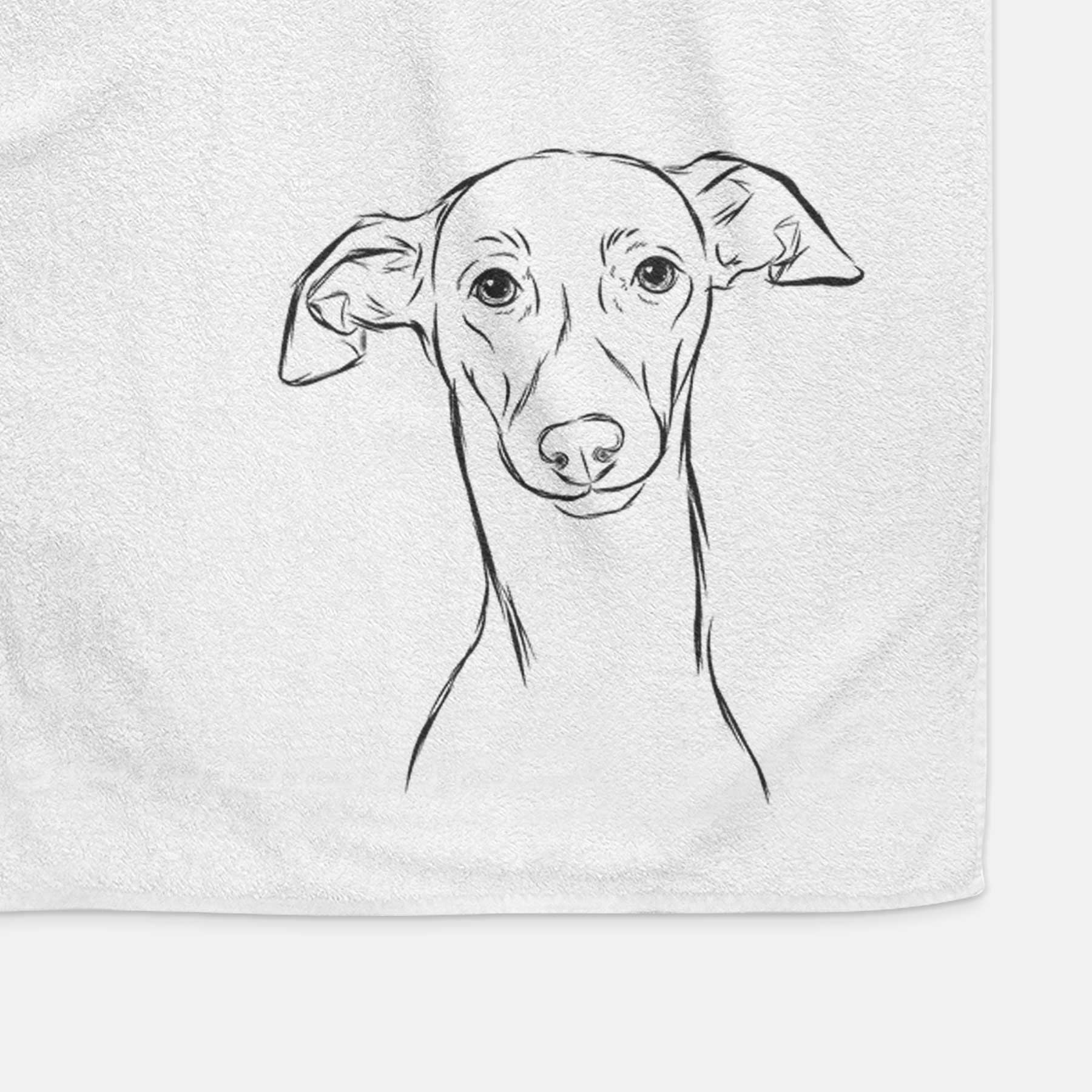 Ziggie the Italian Greyhound Decorative Hand Towel