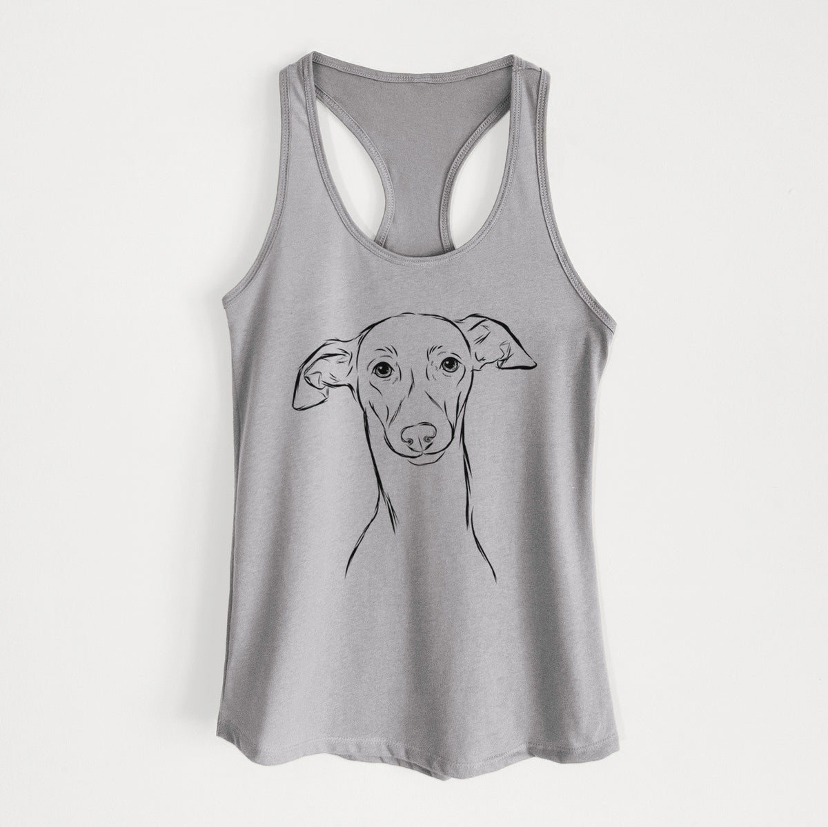 Ziggie the Italian Greyhound - Women&#39;s Racerback Tanktop