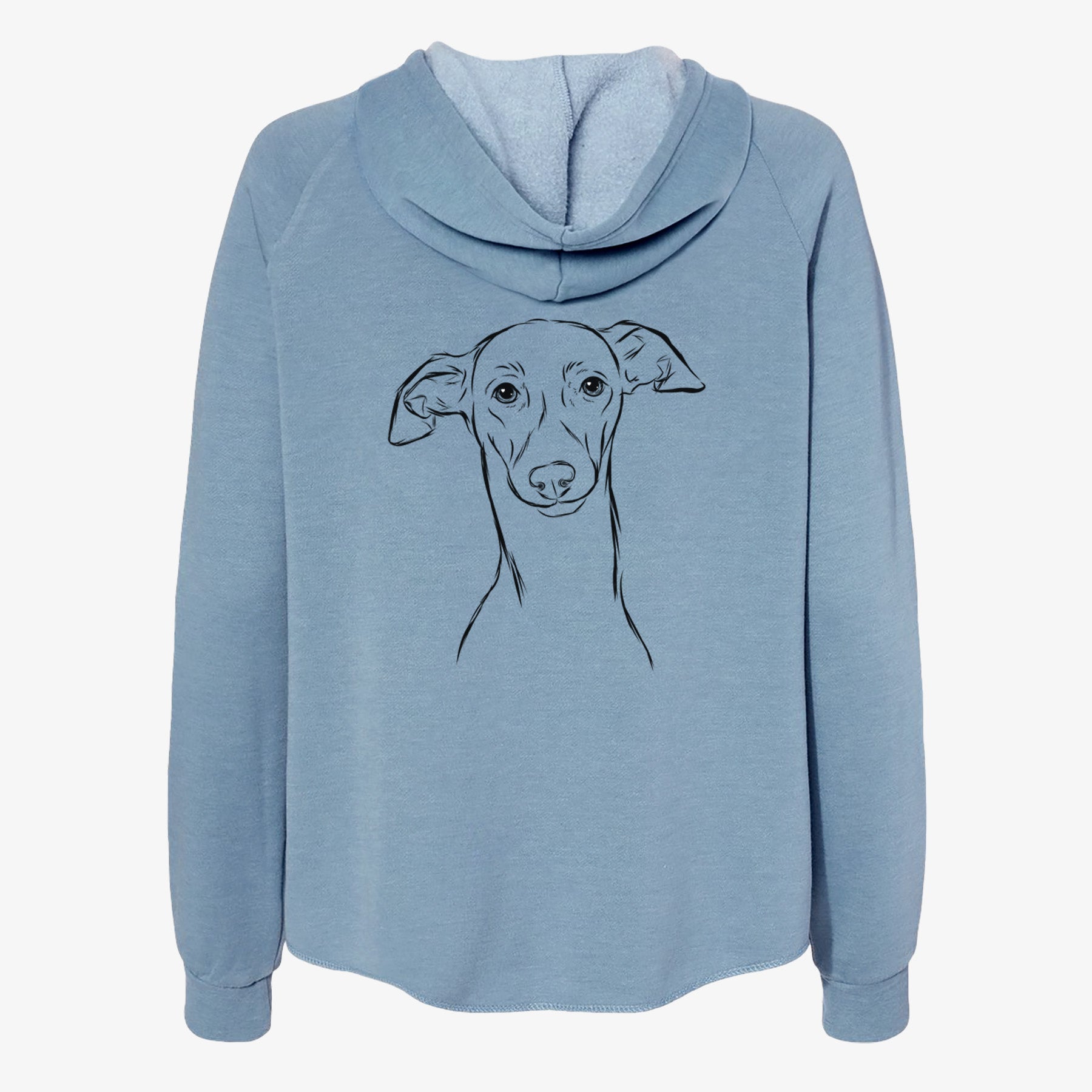 Ziggie the Italian Greyhound - Women's Cali Wave Zip-Up Sweatshirt