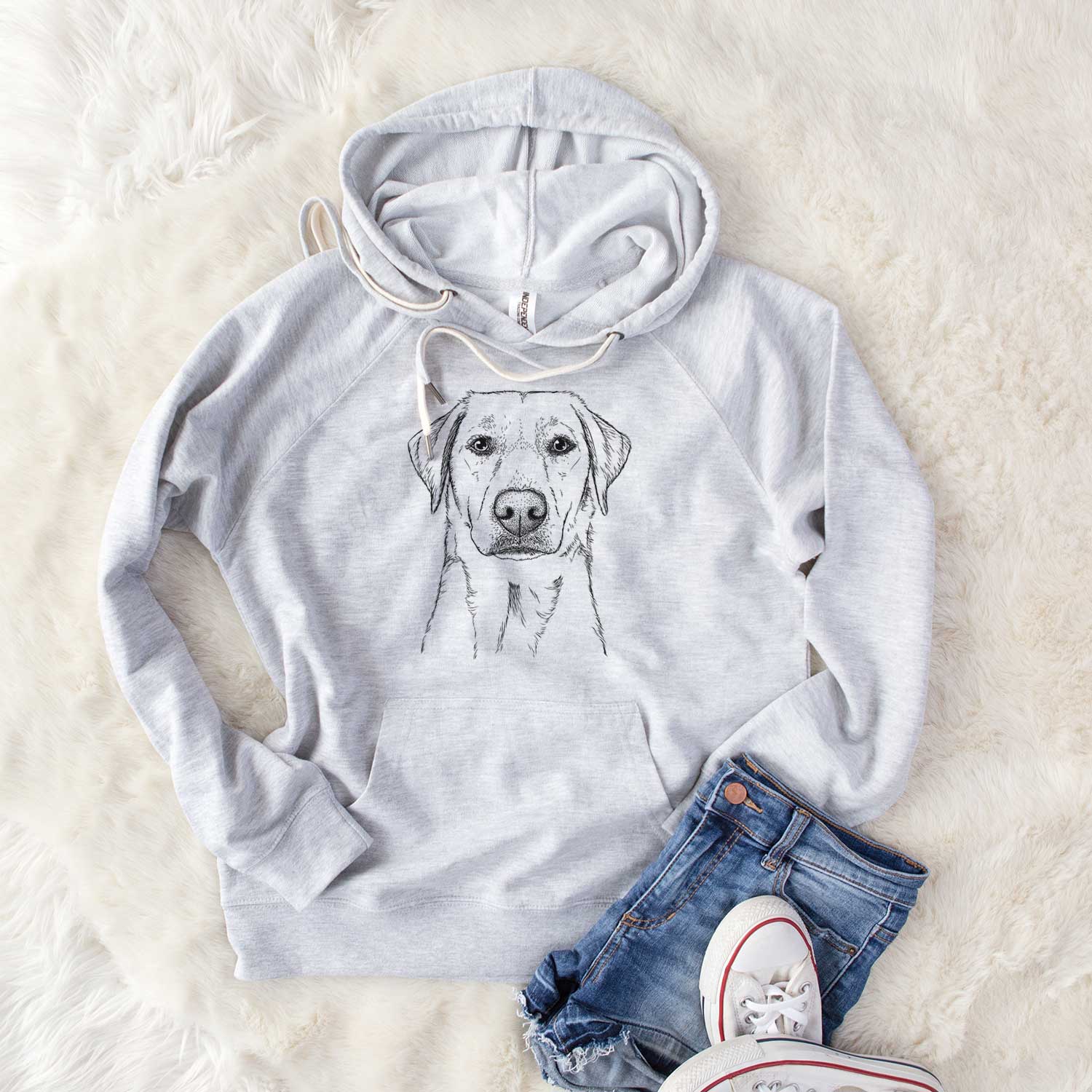 Zoe the Yellow Lab - Unisex Loopback Terry Hoodie