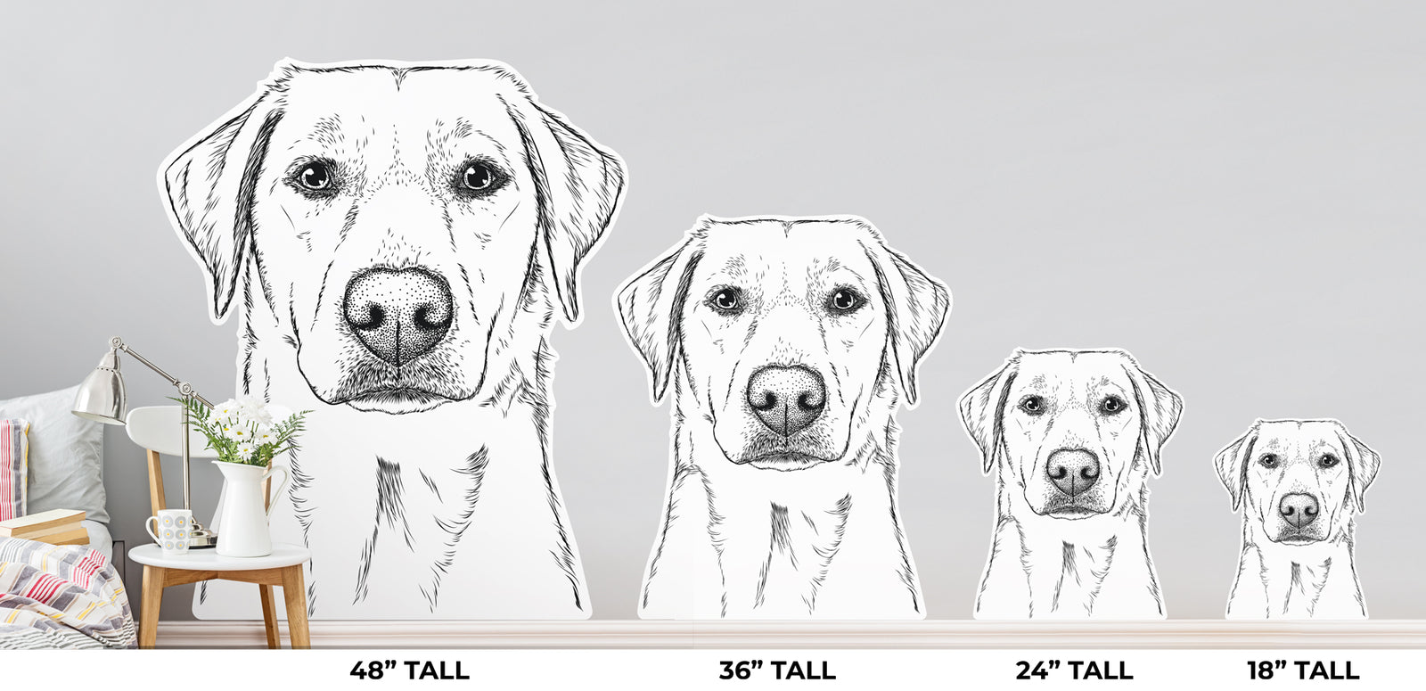 Zoe the Yellow Lab - Wall Decal