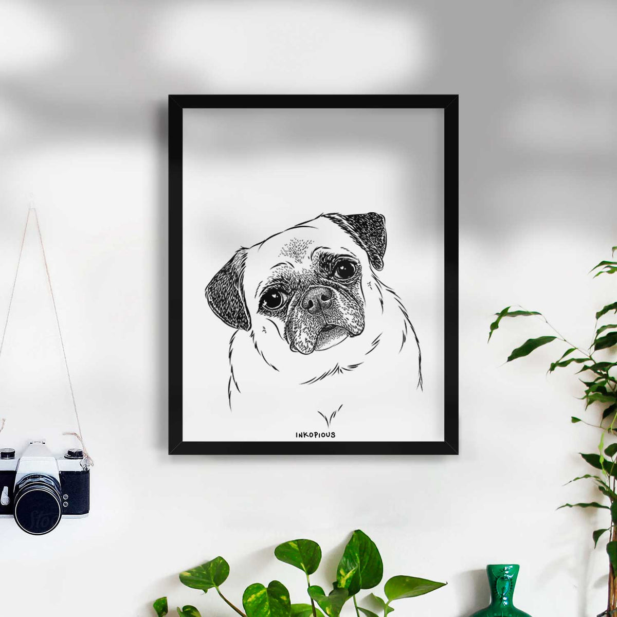 Zoey the Pug Art Print