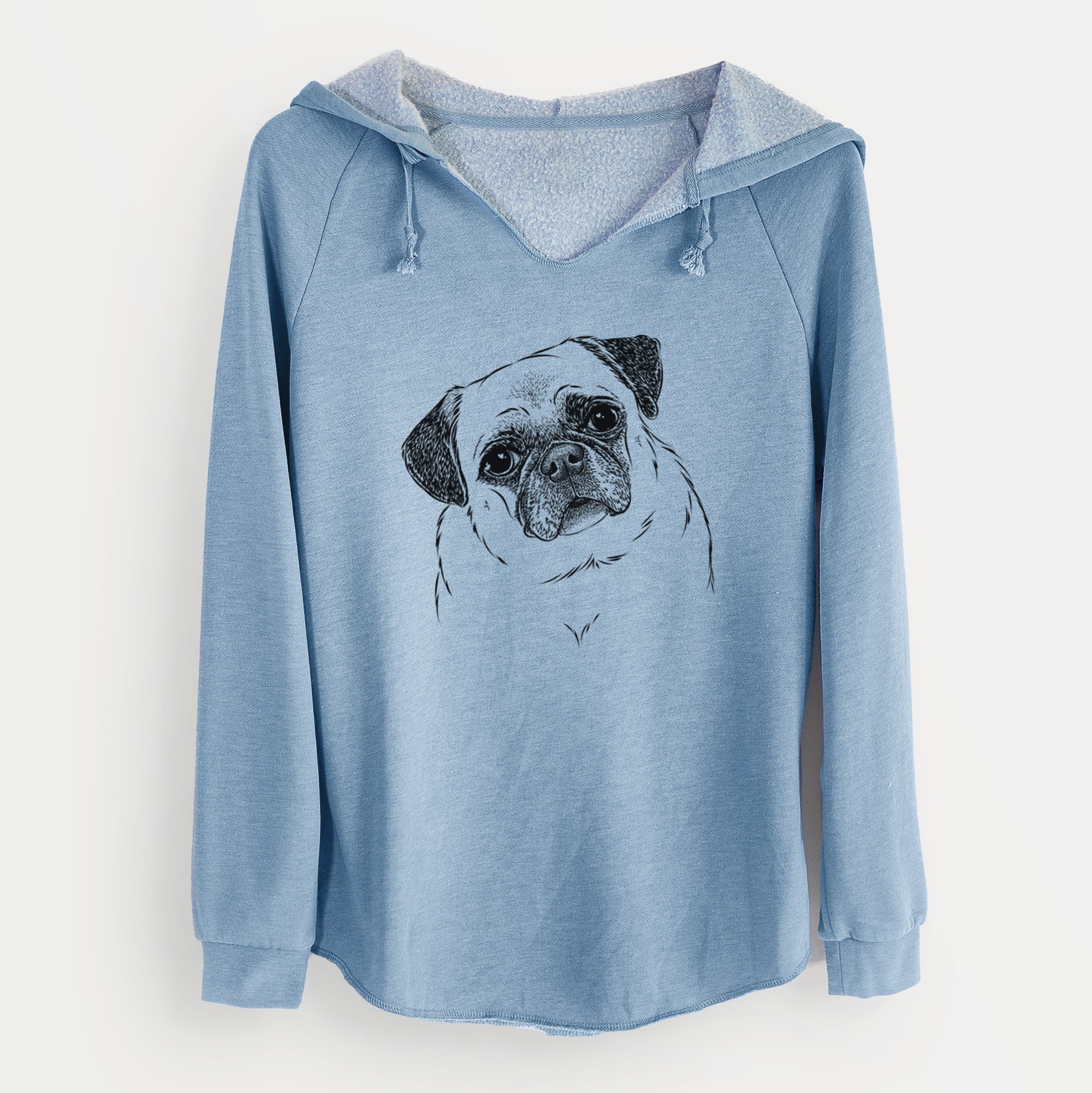 Bare Zoey the Pug - Cali Wave Hooded Sweatshirt