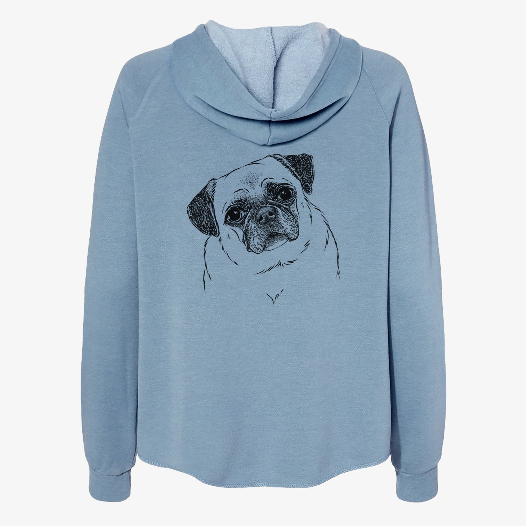 Zoey the Pug - Women's Cali Wave Zip-Up Sweatshirt