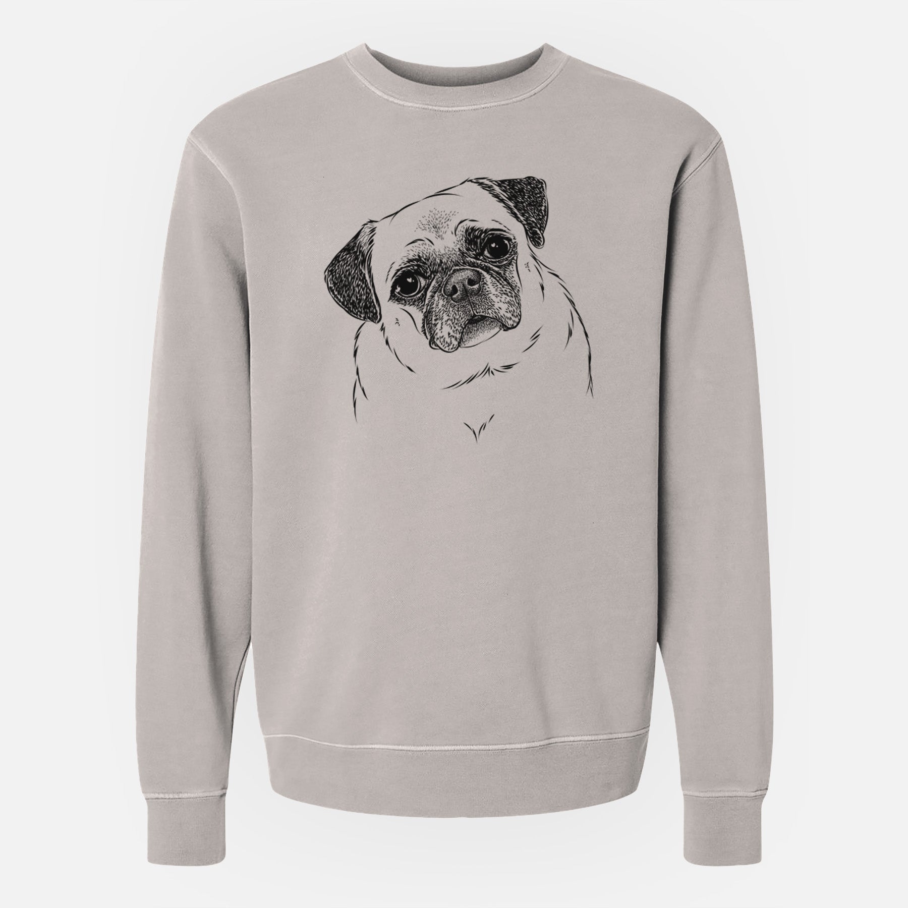 Bare Zoey the Pug - Unisex Pigment Dyed Crew Sweatshirt