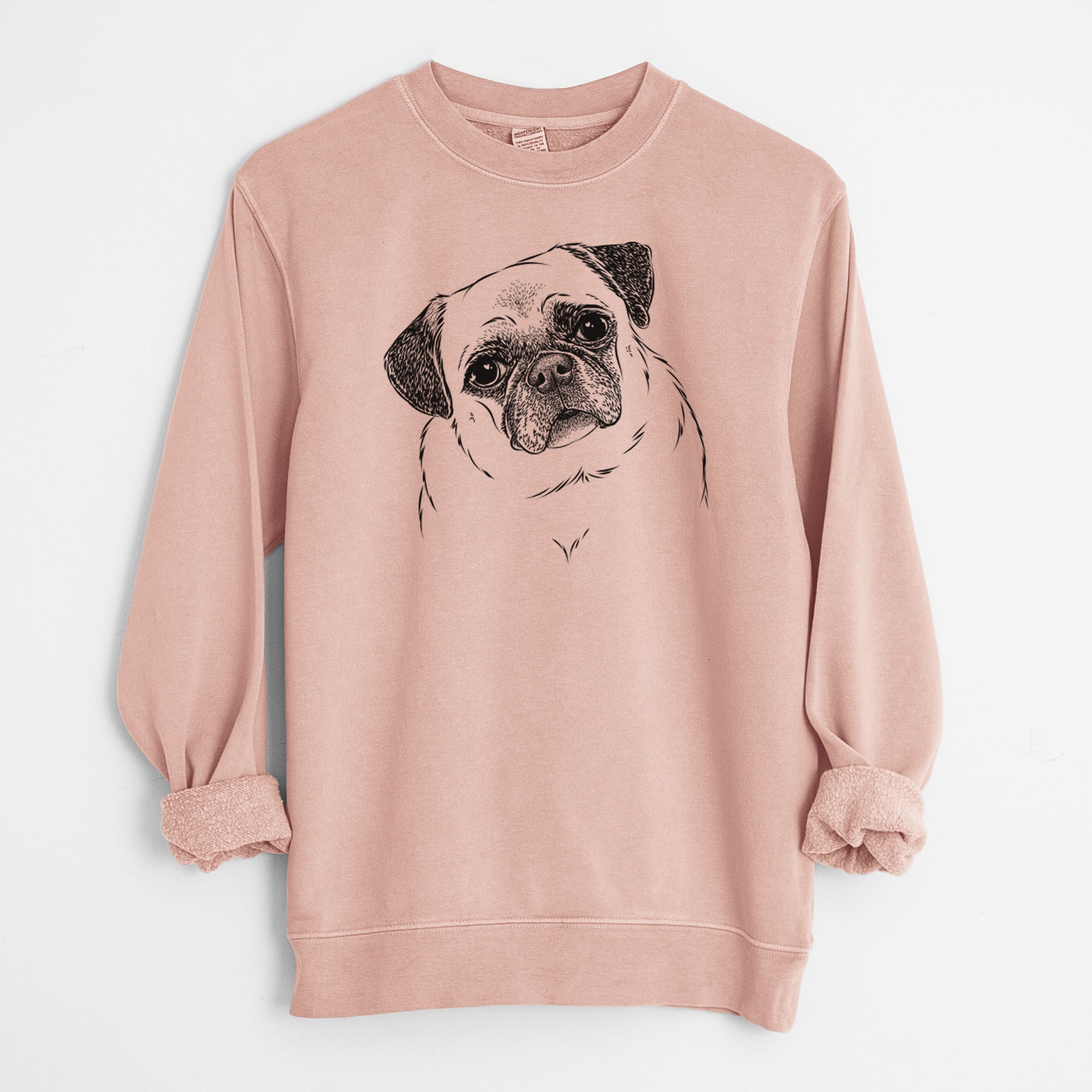 Bare Zoey the Pug - Unisex Pigment Dyed Crew Sweatshirt