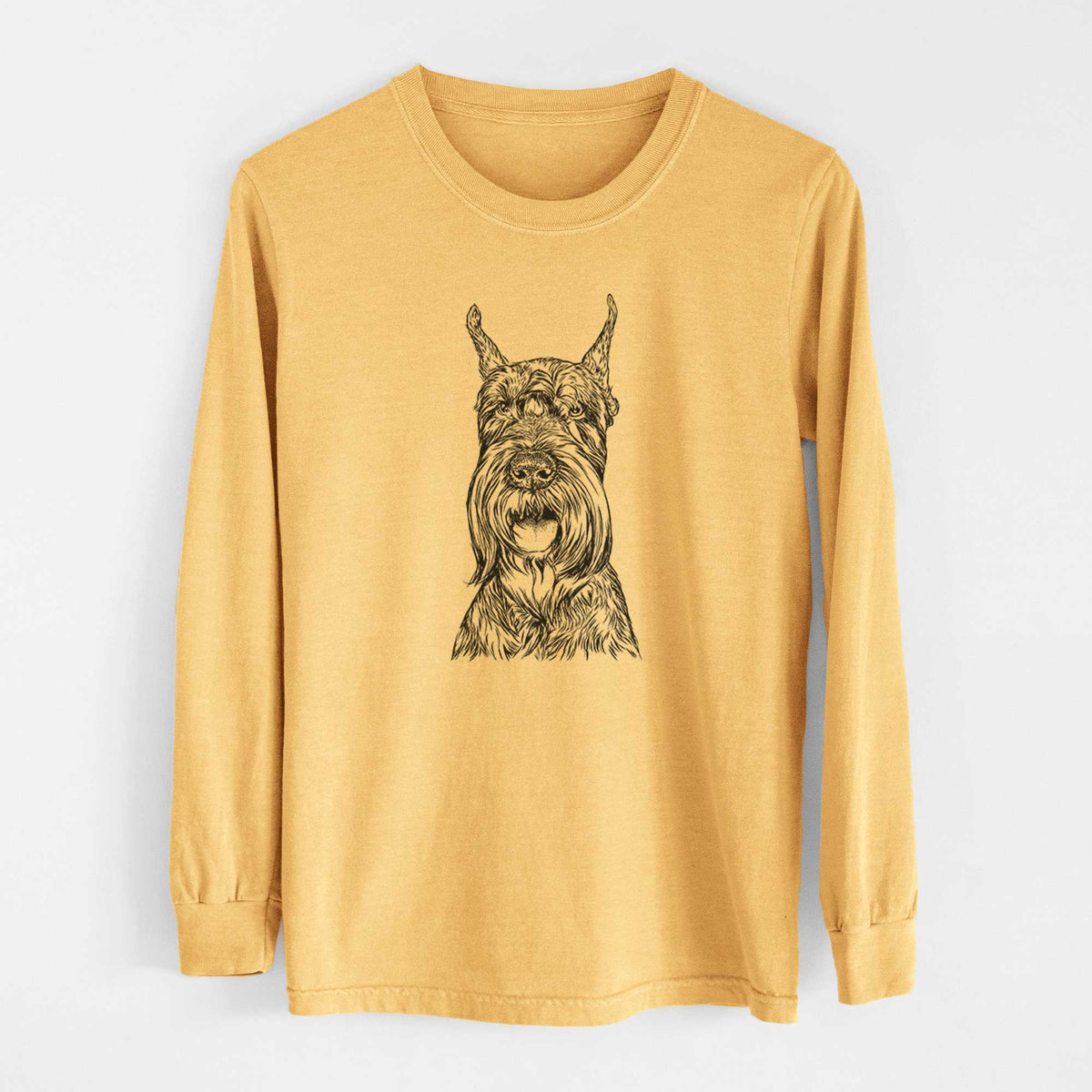 Bare Zuri the Giant Schnauzer - Heavyweight 100% Cotton Long Sleeve