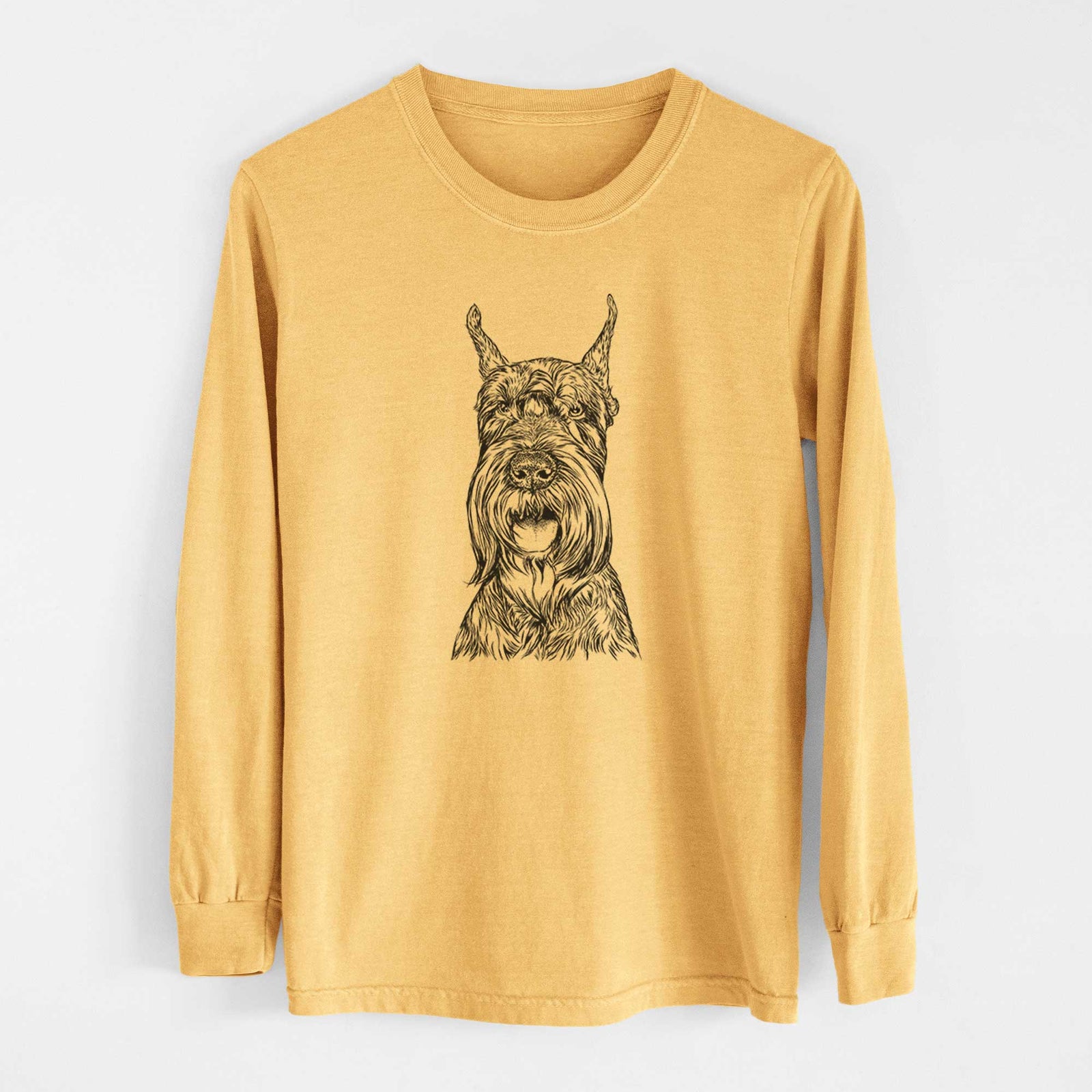 Bare Zuri the Giant Schnauzer - Heavyweight 100% Cotton Long Sleeve