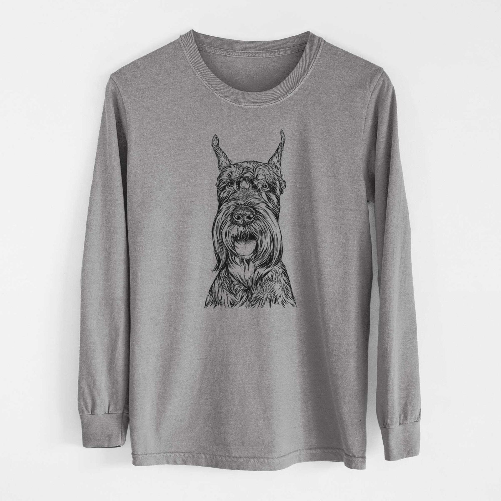 Bare Zuri the Giant Schnauzer - Heavyweight 100% Cotton Long Sleeve