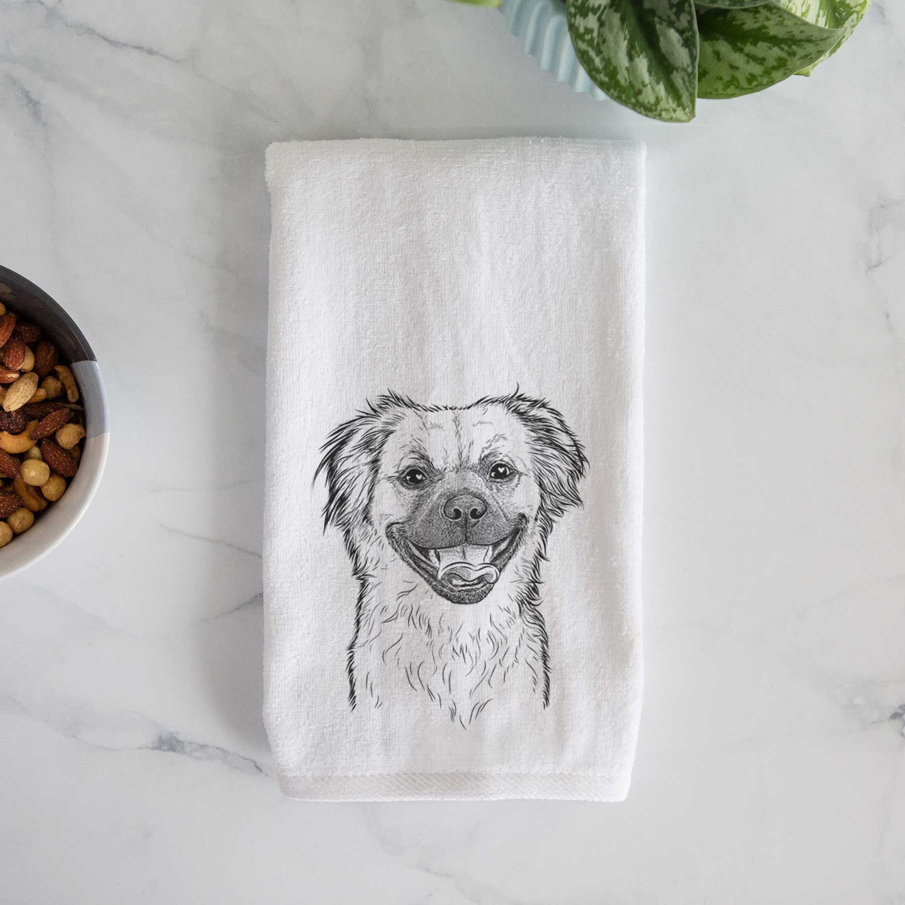 Zuri the Spaniel Mix Decorative Hand Towel