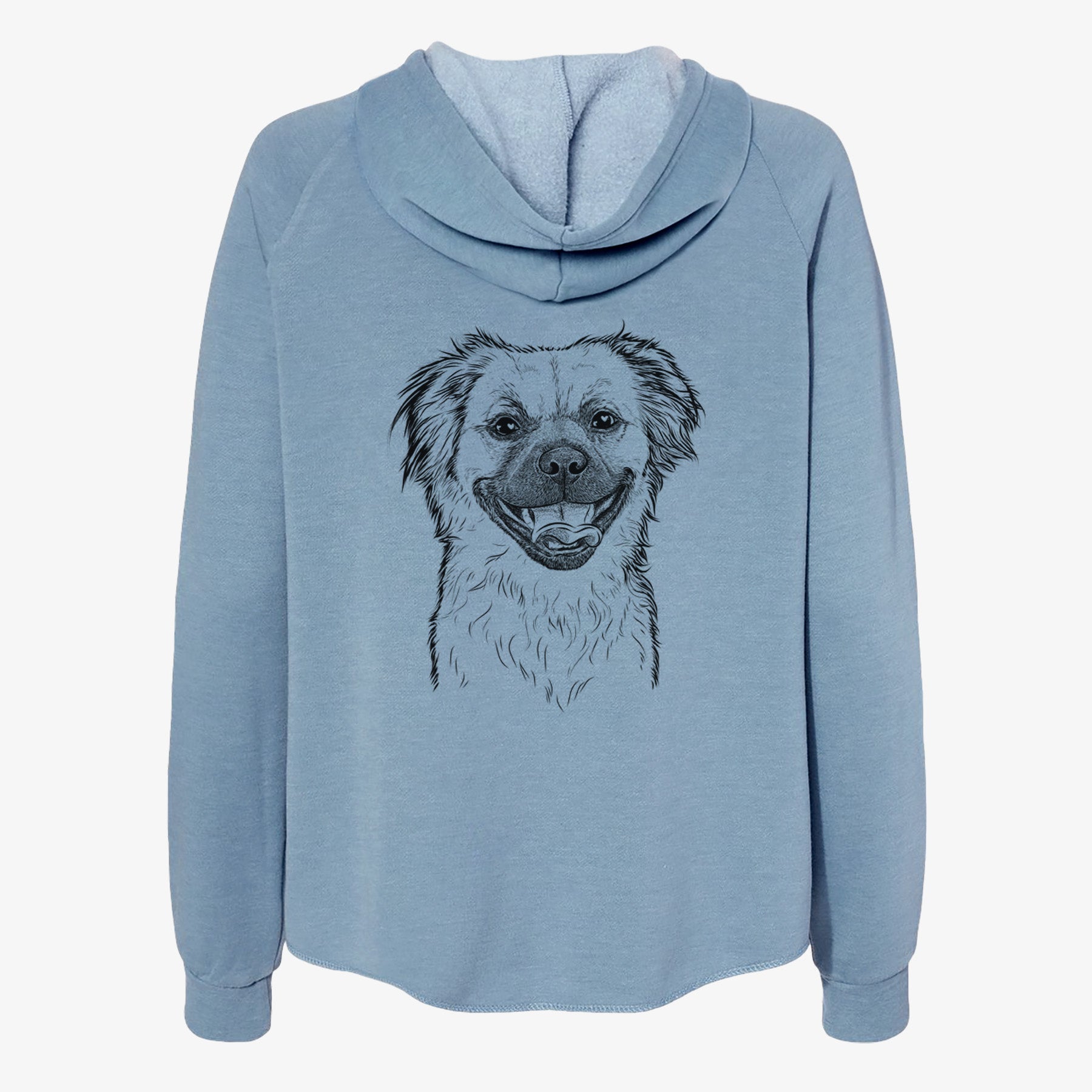 Zuri the Spaniel Mix - Women's Cali Wave Zip-Up Sweatshirt