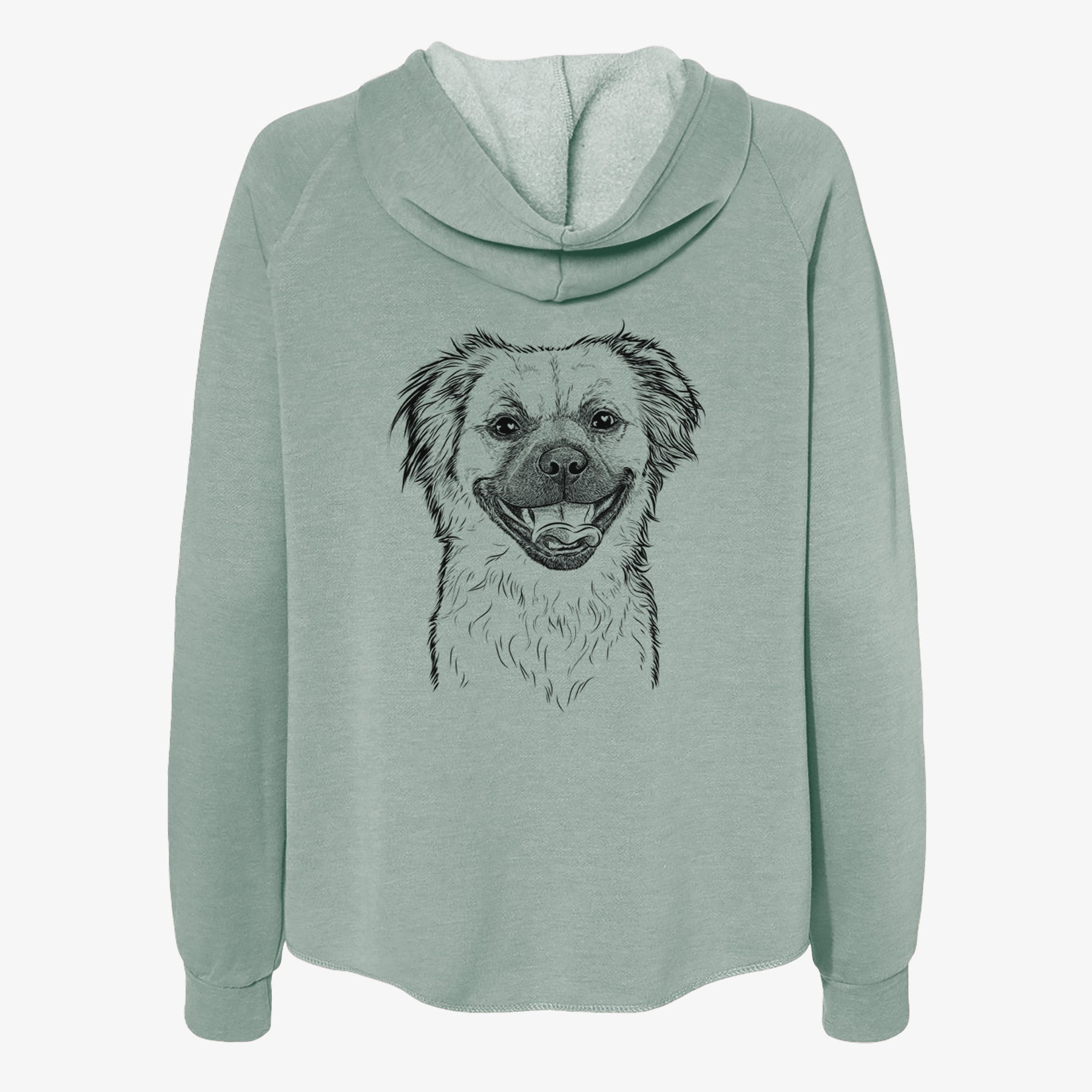 Zuri the Spaniel Mix - Women's Cali Wave Zip-Up Sweatshirt