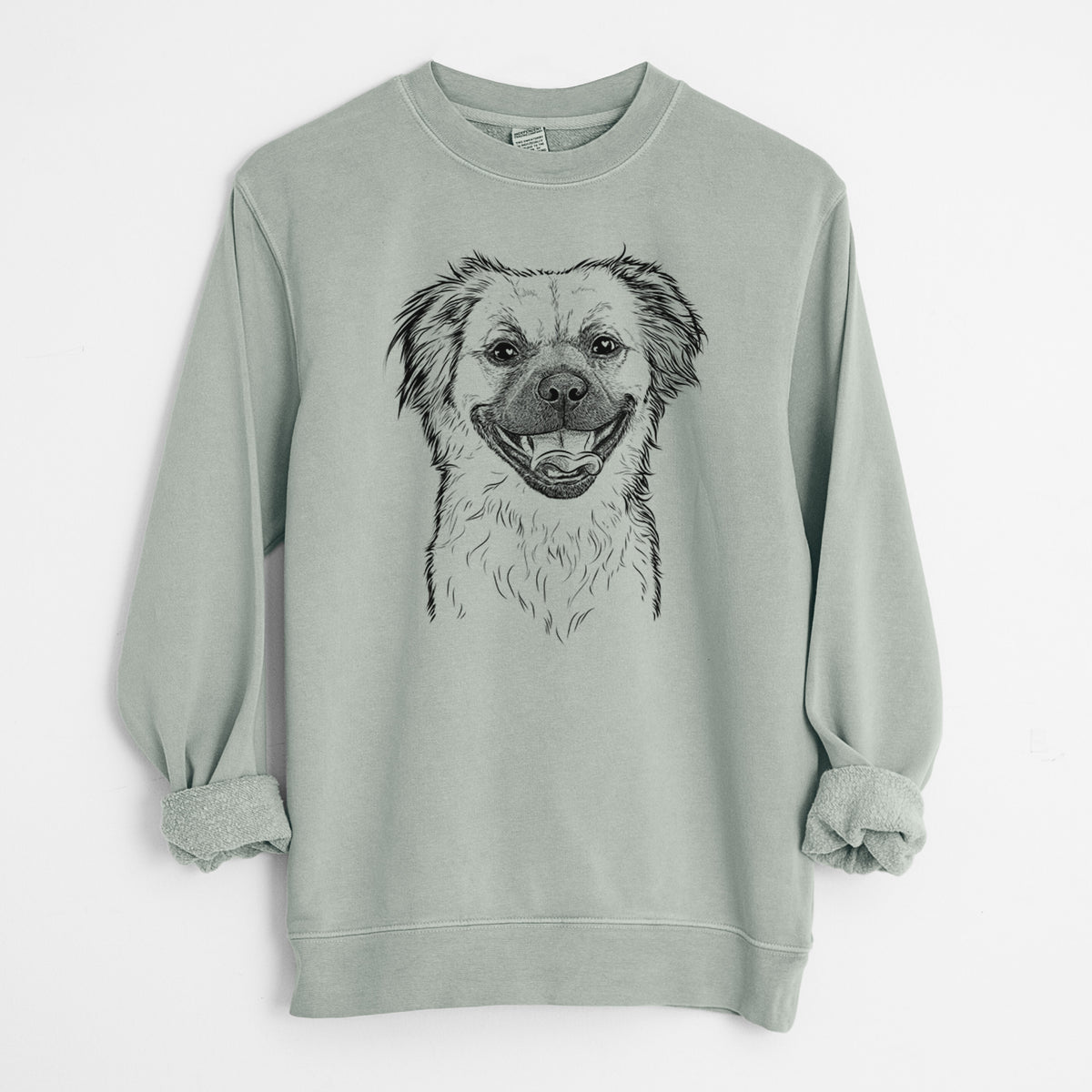 Bare Zuri the Spaniel Mix - Unisex Pigment Dyed Crew Sweatshirt