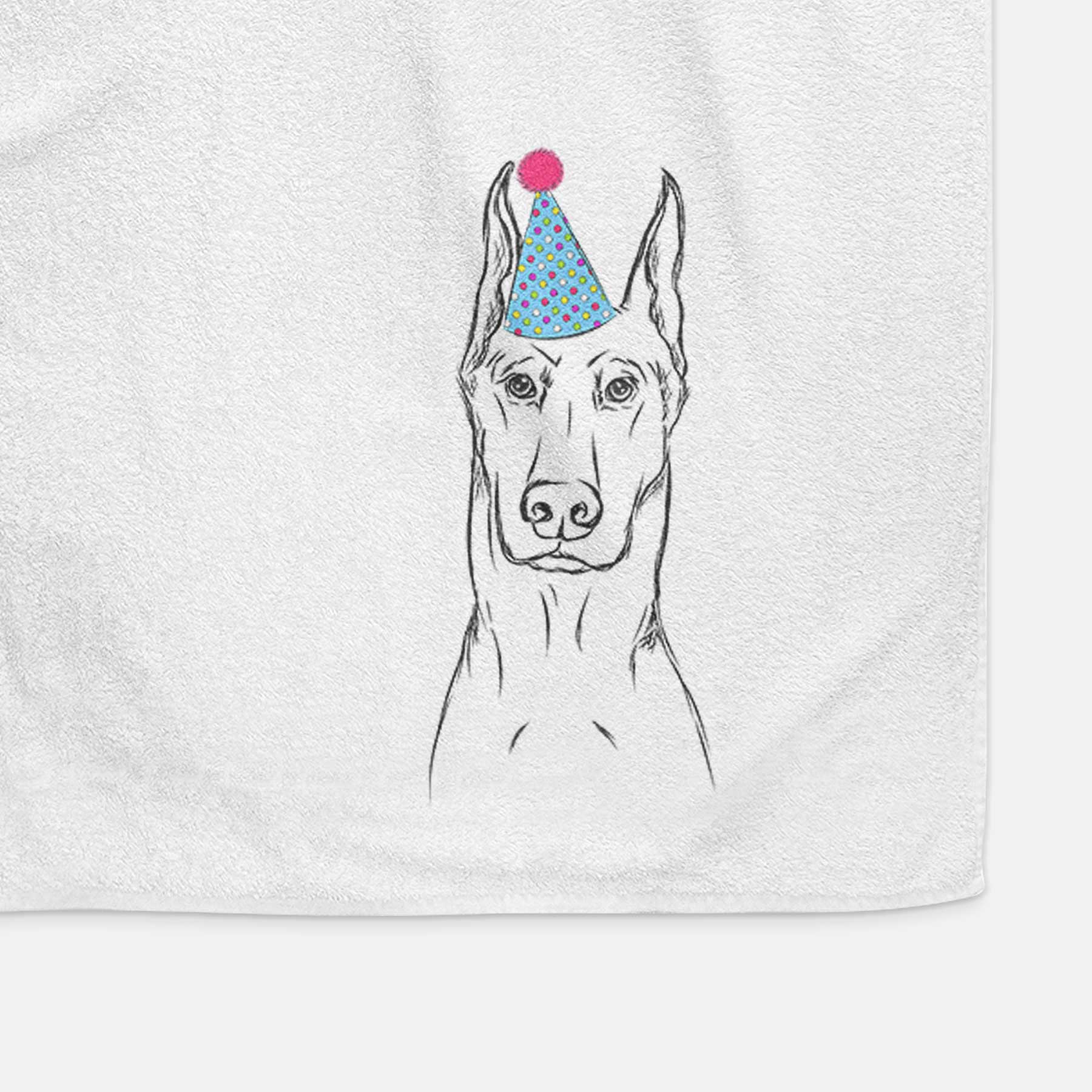 Ace the Doberman Pinscher Decorative Hand Towel