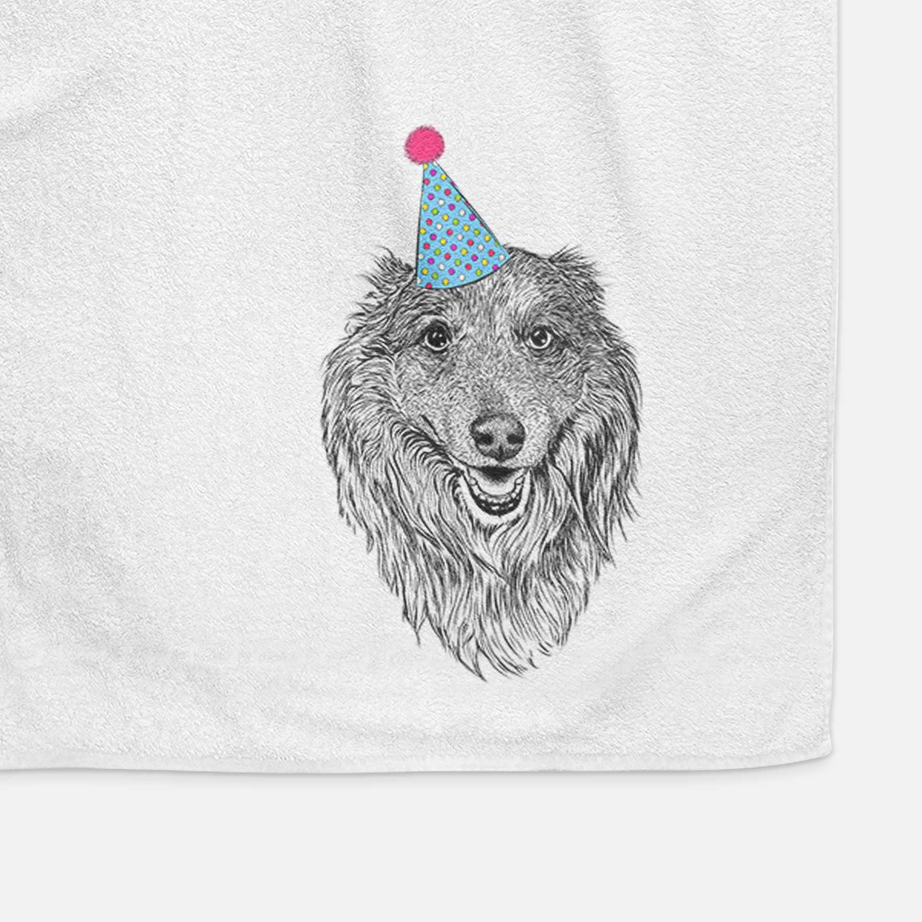 Addie the Collie Mix Decorative Hand Towel