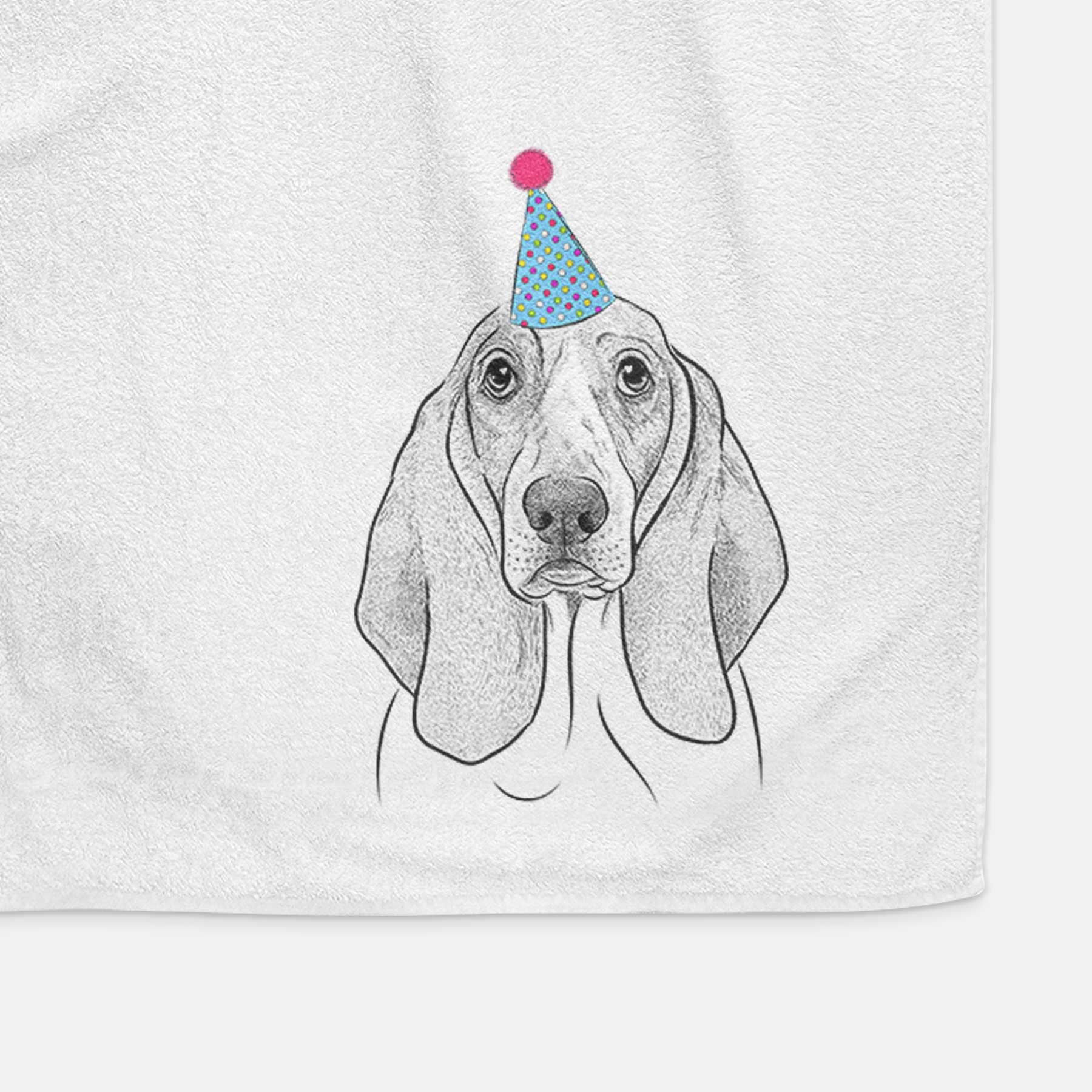 Addison the Basset Hound Decorative Hand Towel