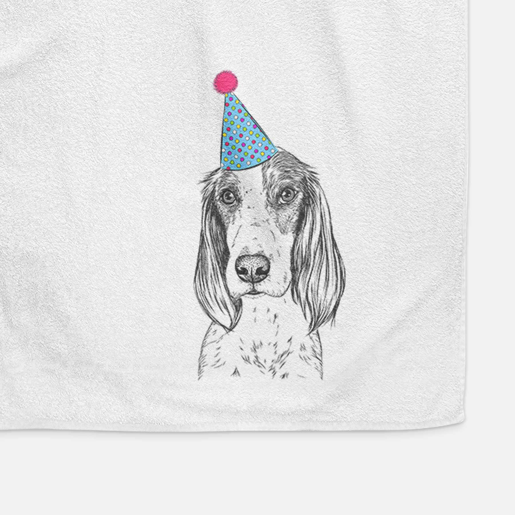 Aline the Irish Red and White Setter Decorative Hand Towel