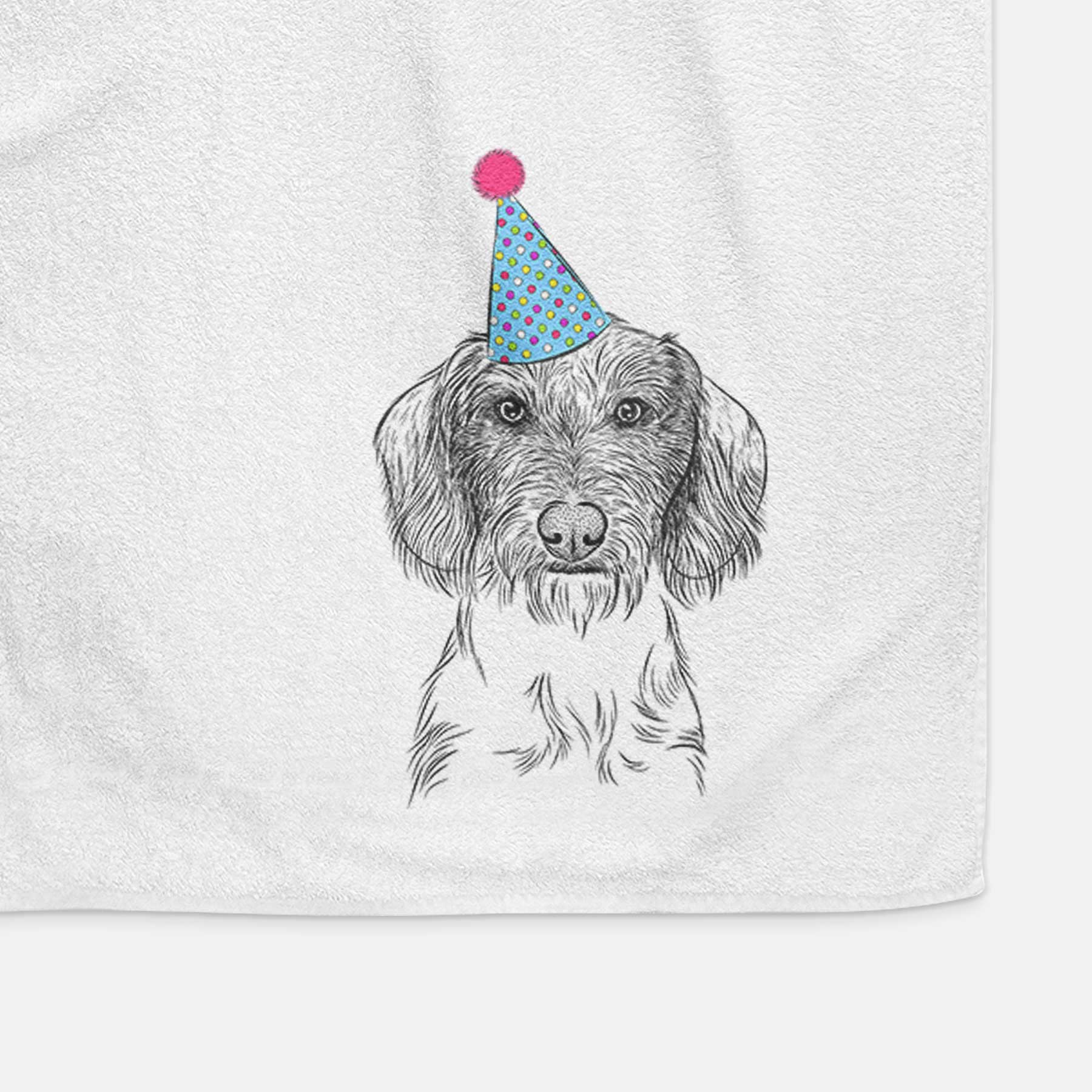 Almond the Wirehaired Dachshund Decorative Hand Towel