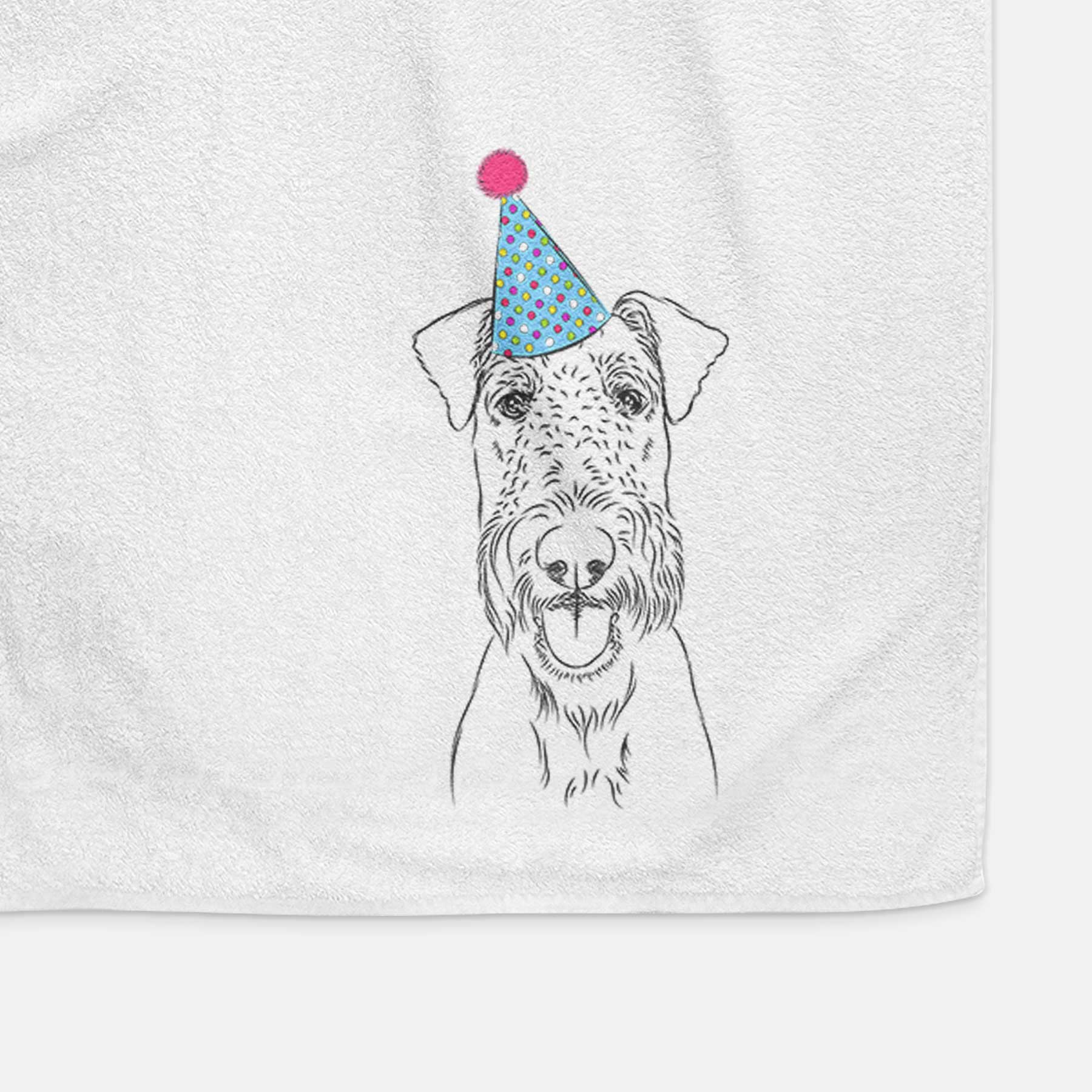 Andy the Airedale Terrier Decorative Hand Towel