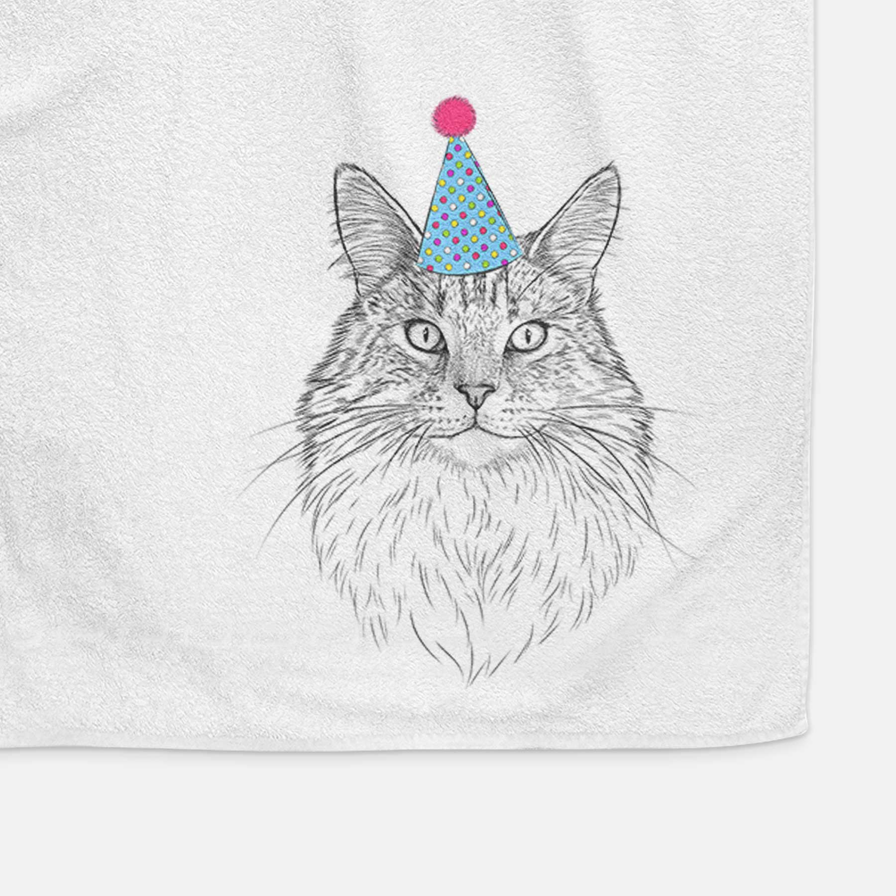 Angel the Maine Coon Cat Decorative Hand Towel