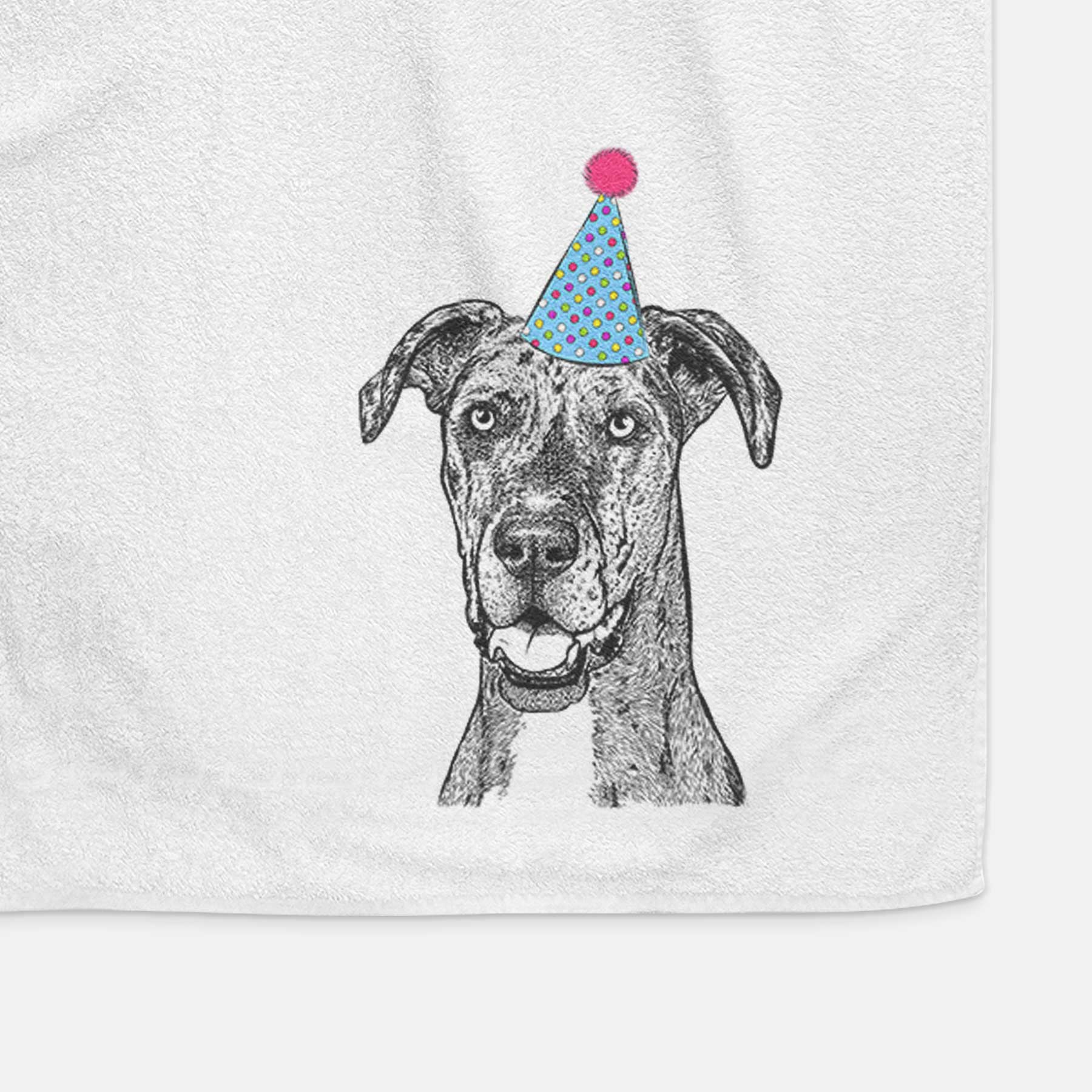 Athena the Merle Great Dane Decorative Hand Towel