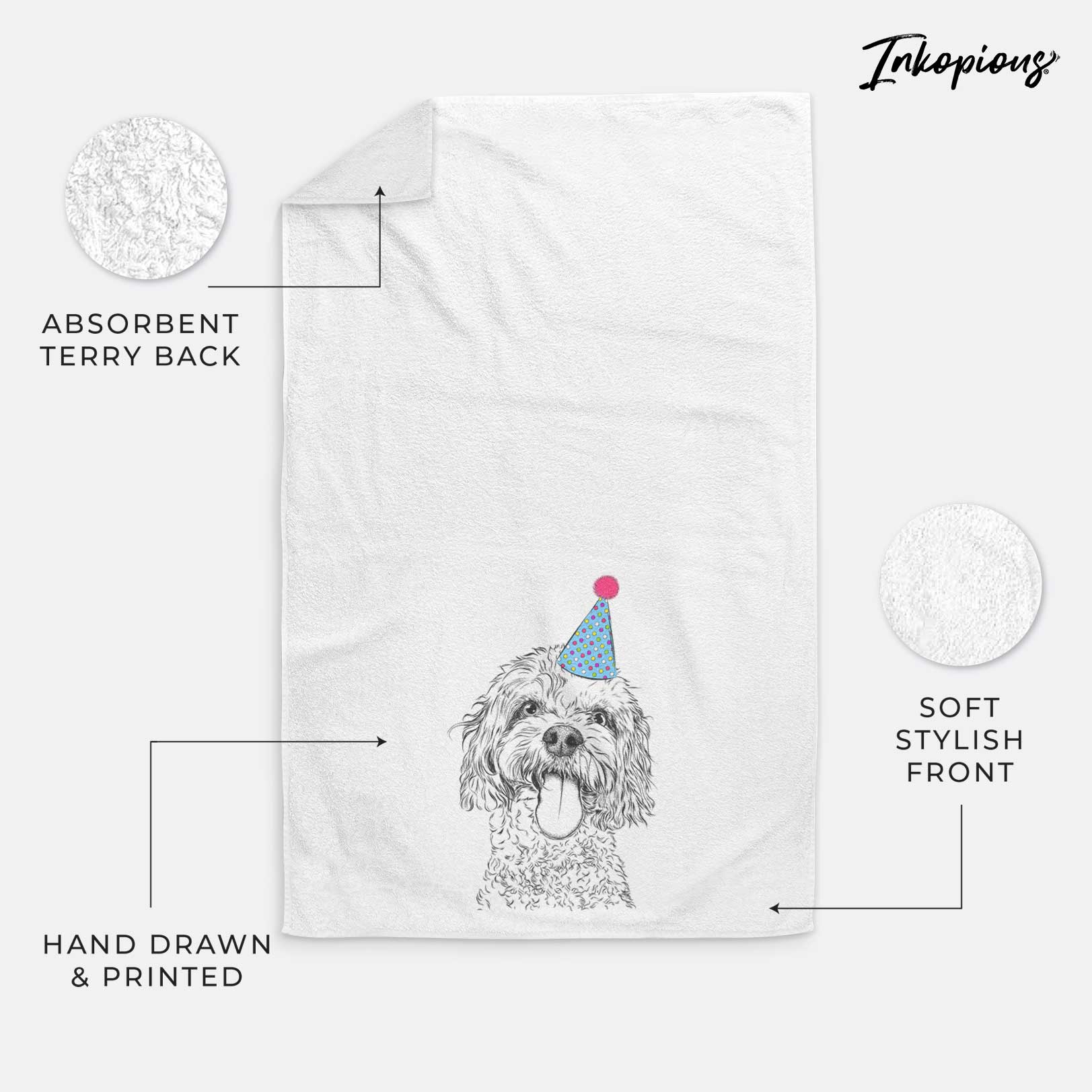 Barney the Cavachon Decorative Hand Towel