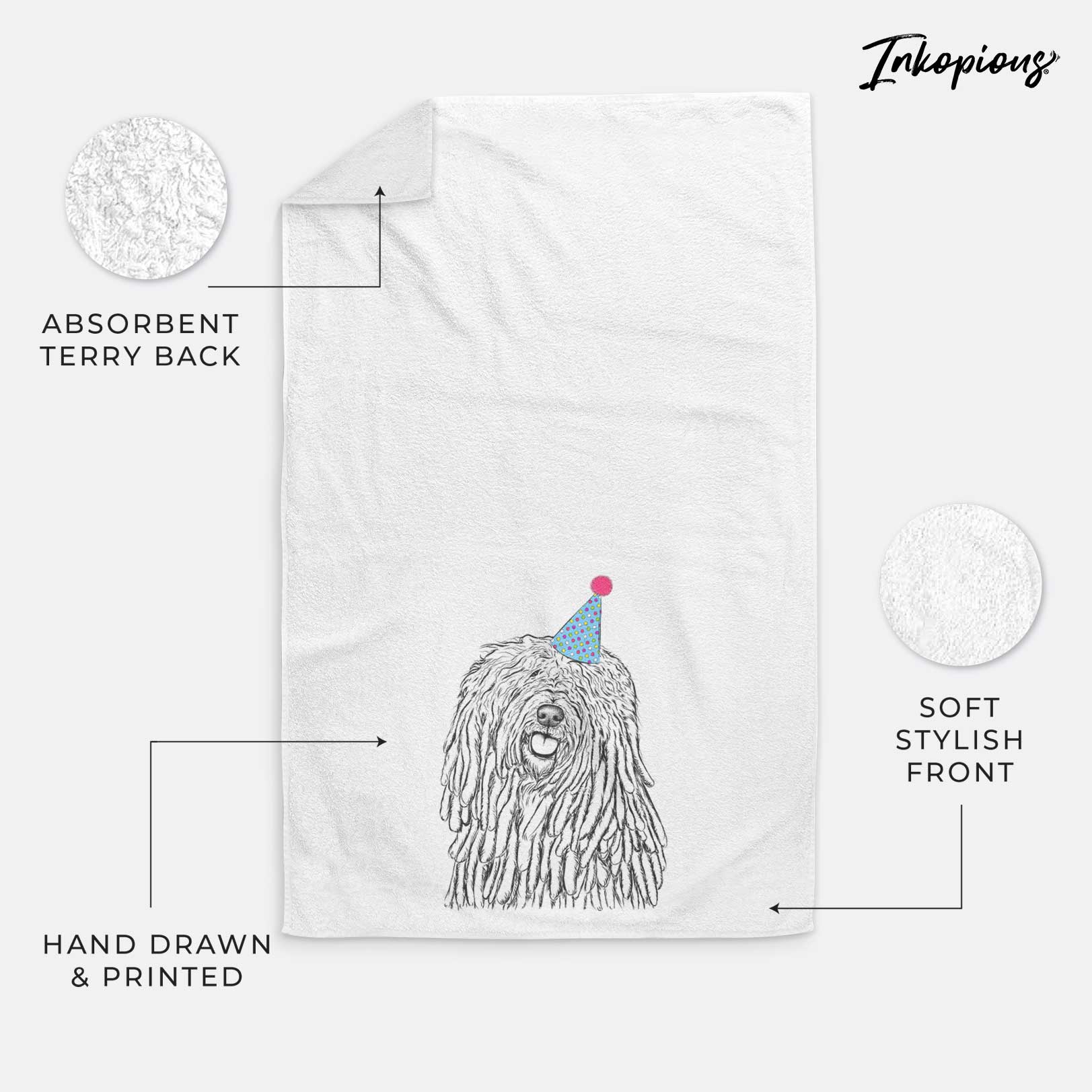 Barry the Komondor Decorative Hand Towel