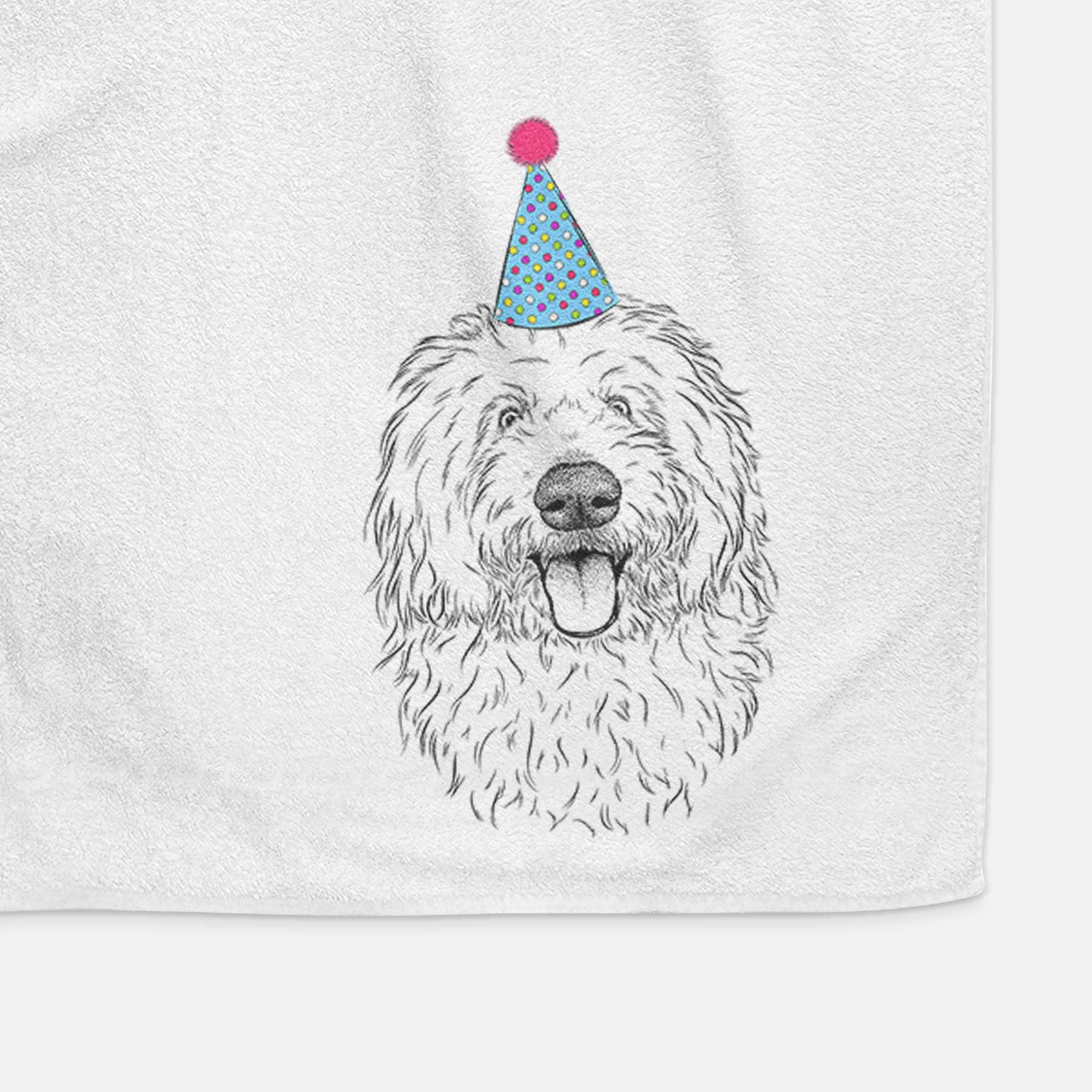 Barry the Old English Sheepdog Decorative Hand Towel