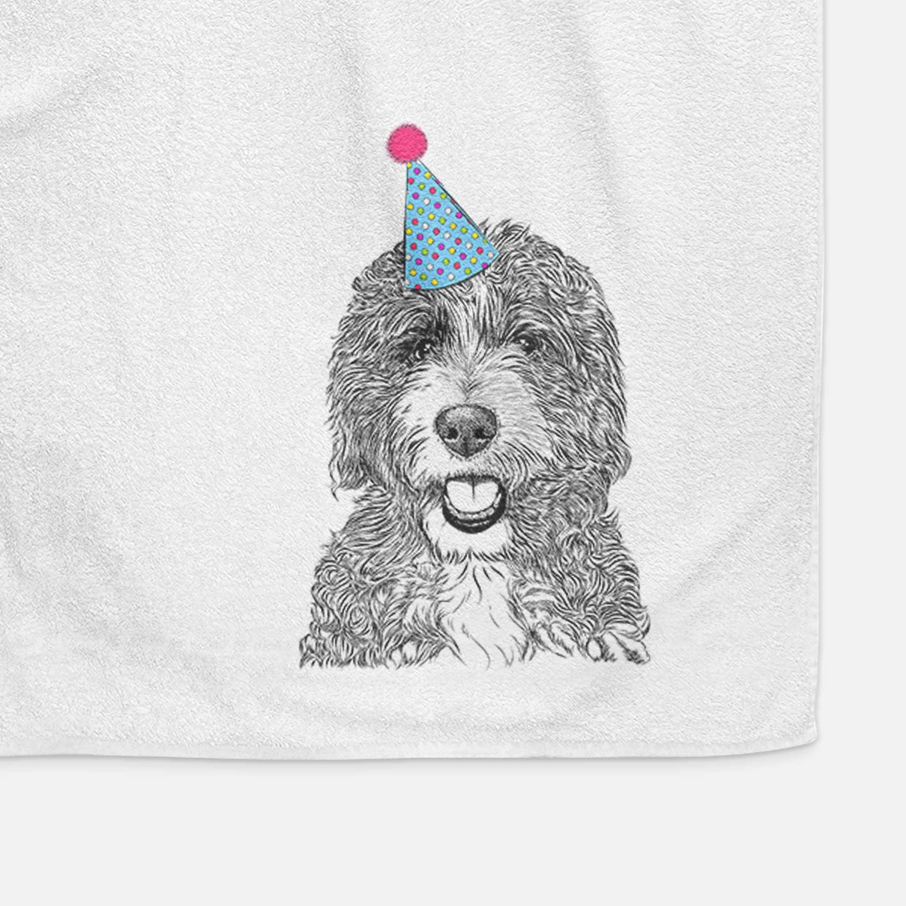 Bash the Bernedoodle Decorative Hand Towel