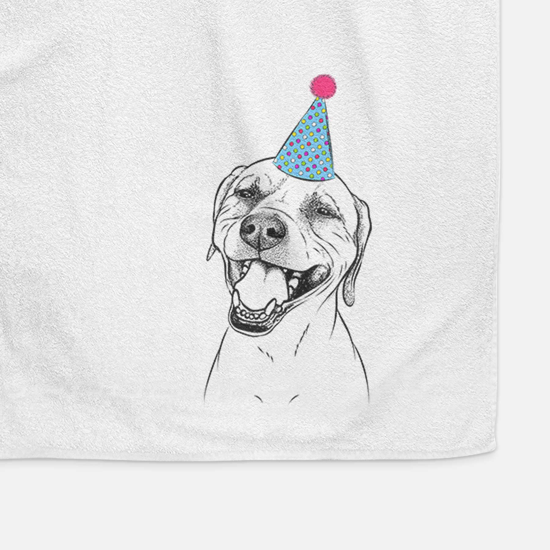 Beemer the Boxer Pitbull Terrier Mix Decorative Hand Towel