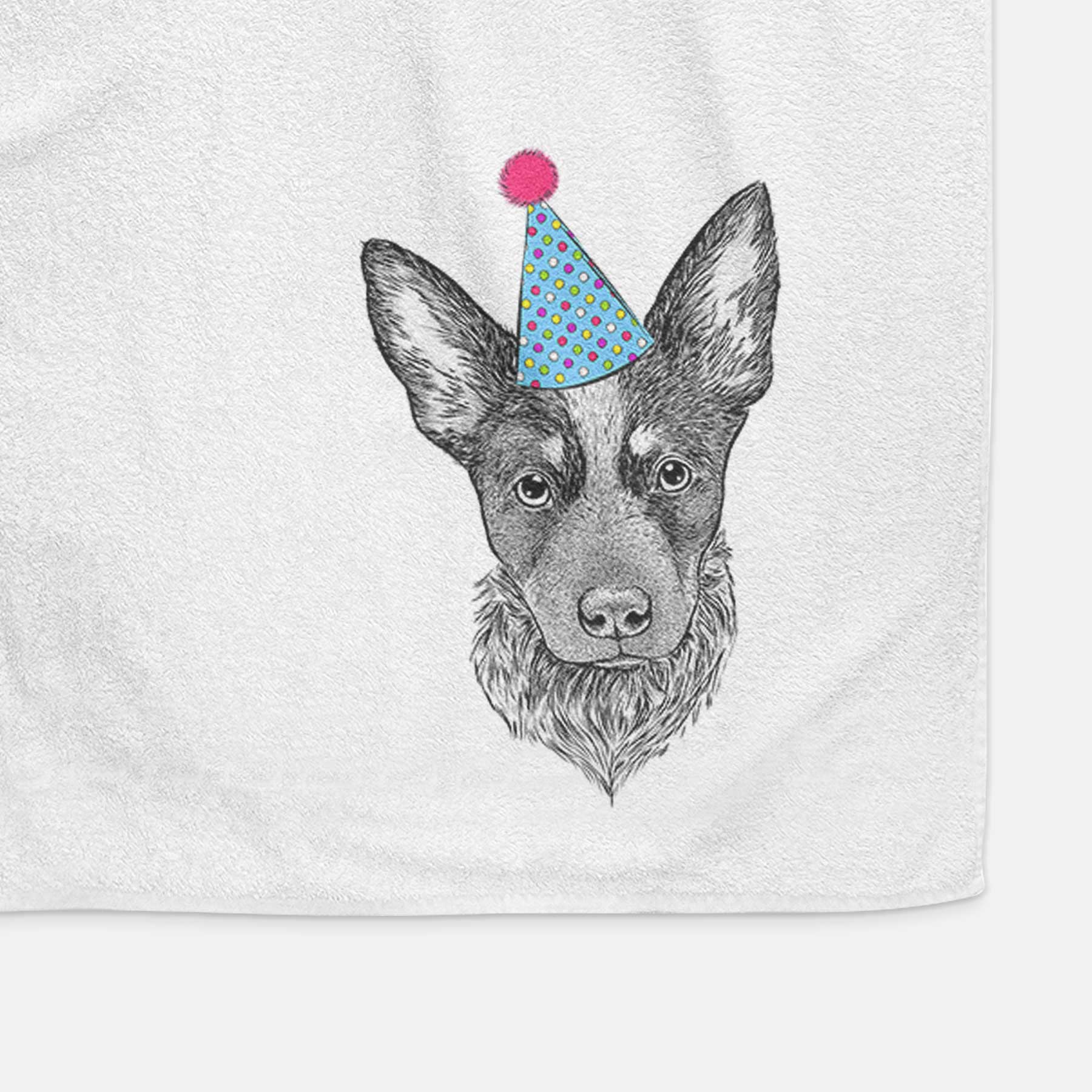 Bella the Blue Heeler Puppy Decorative Hand Towel