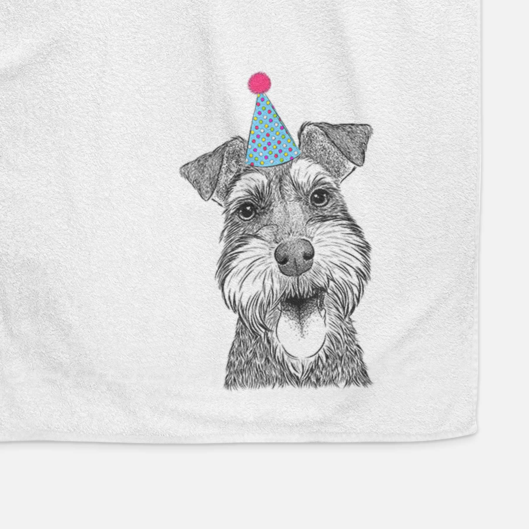 Bernadette the Mini Schnauzer Decorative Hand Towel