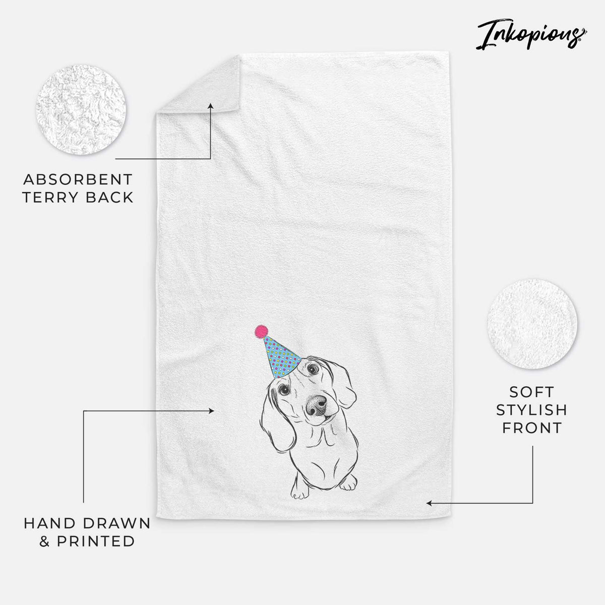 Bill the Dachshund Decorative Hand Towel