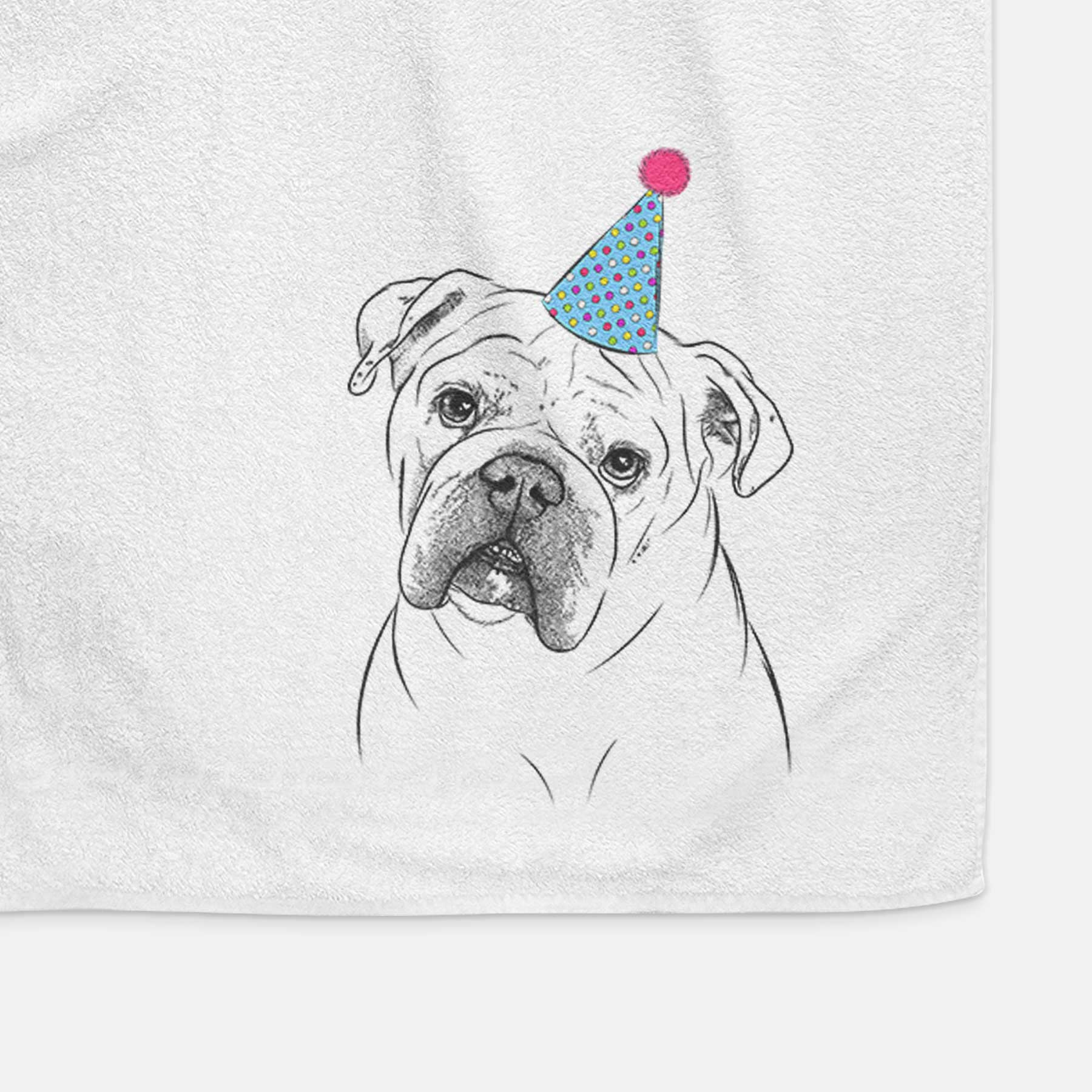 Blossom the English Bulldog Decorative Hand Towel