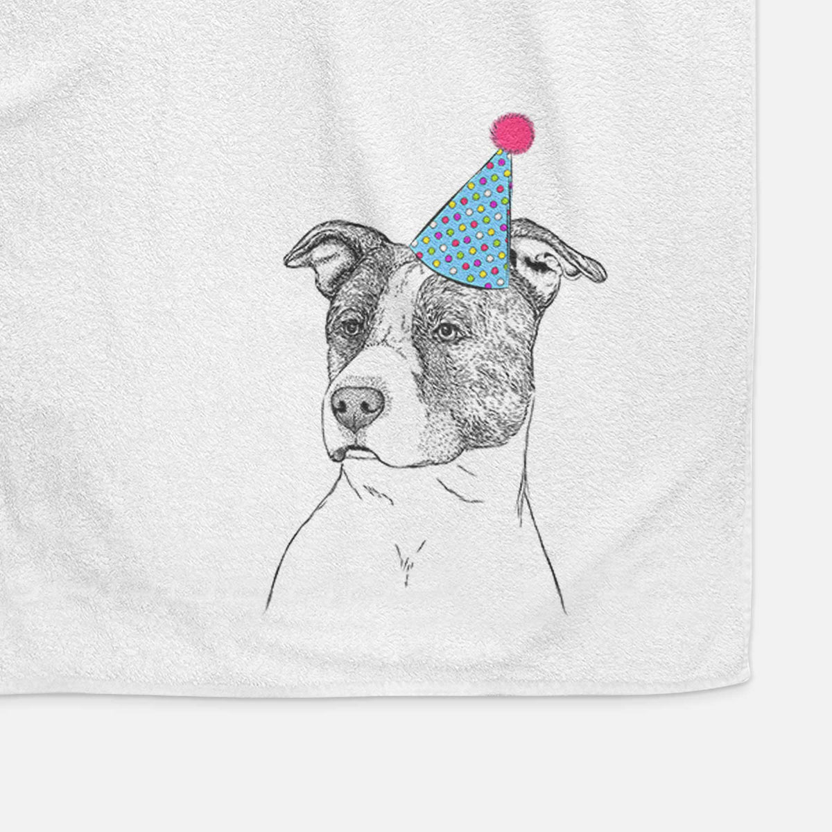 Blu the Pitbull Decorative Hand Towel