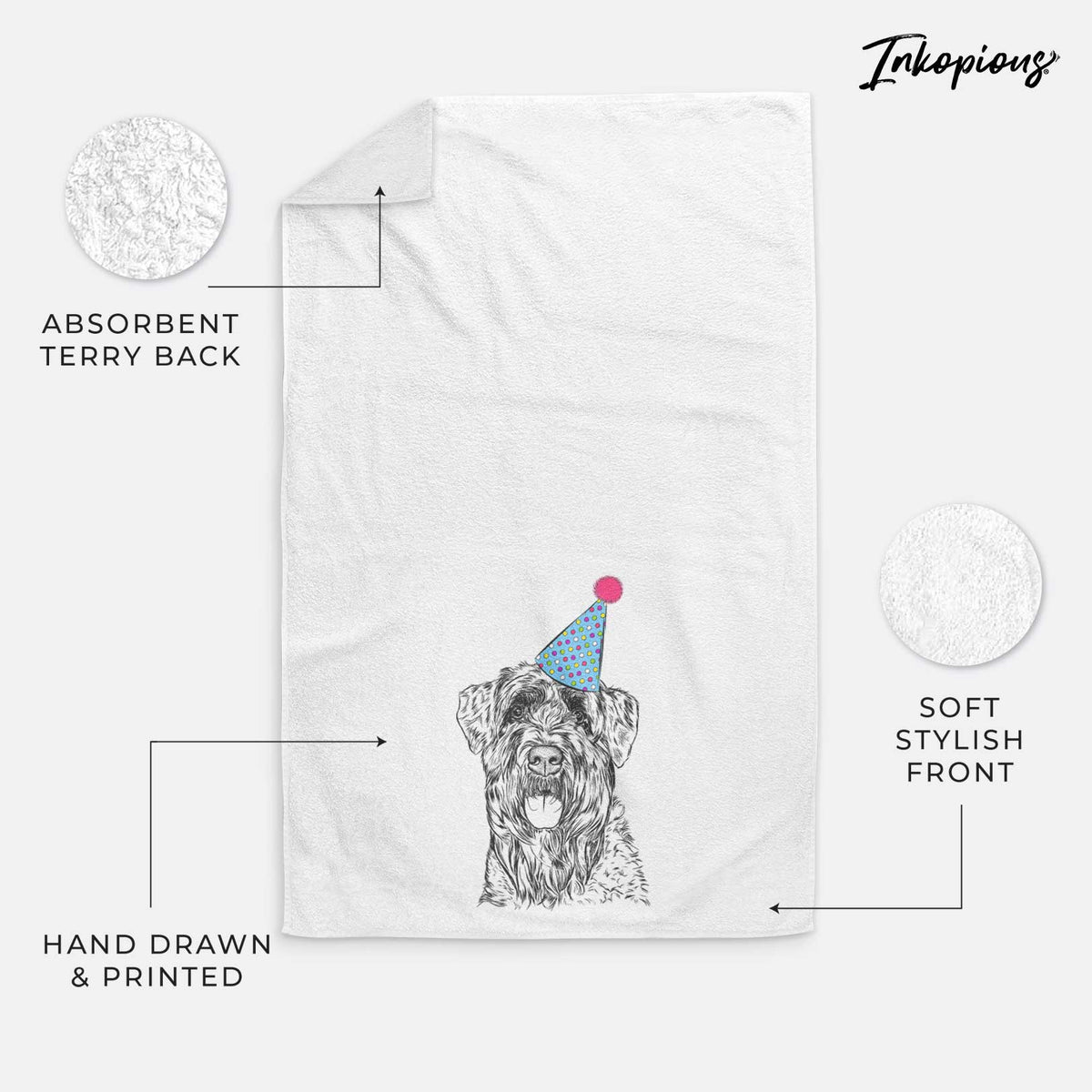 Bonnie the Bouvier Des Flandres Decorative Hand Towel