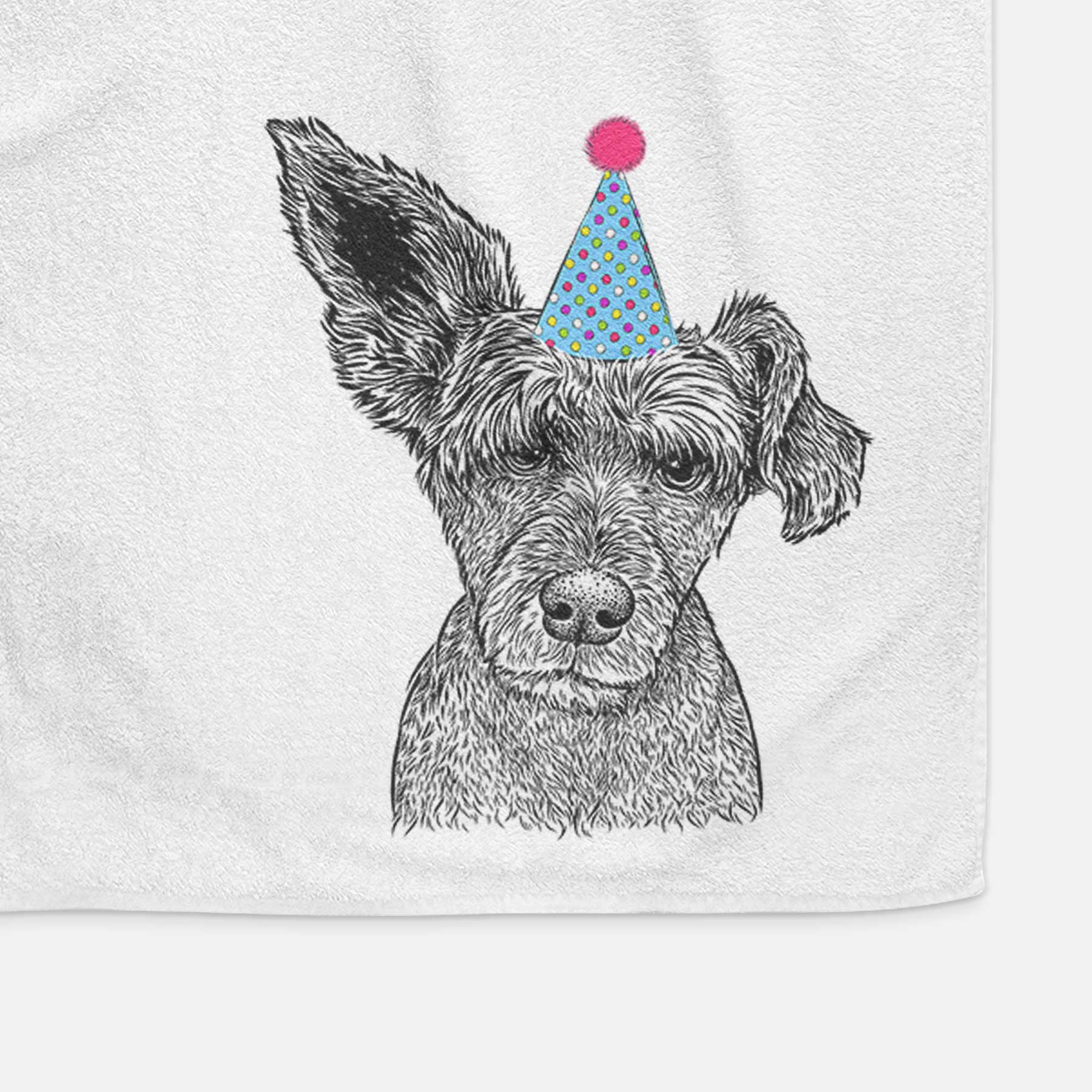 Boodles the Schnauzer Mix Decorative Hand Towel