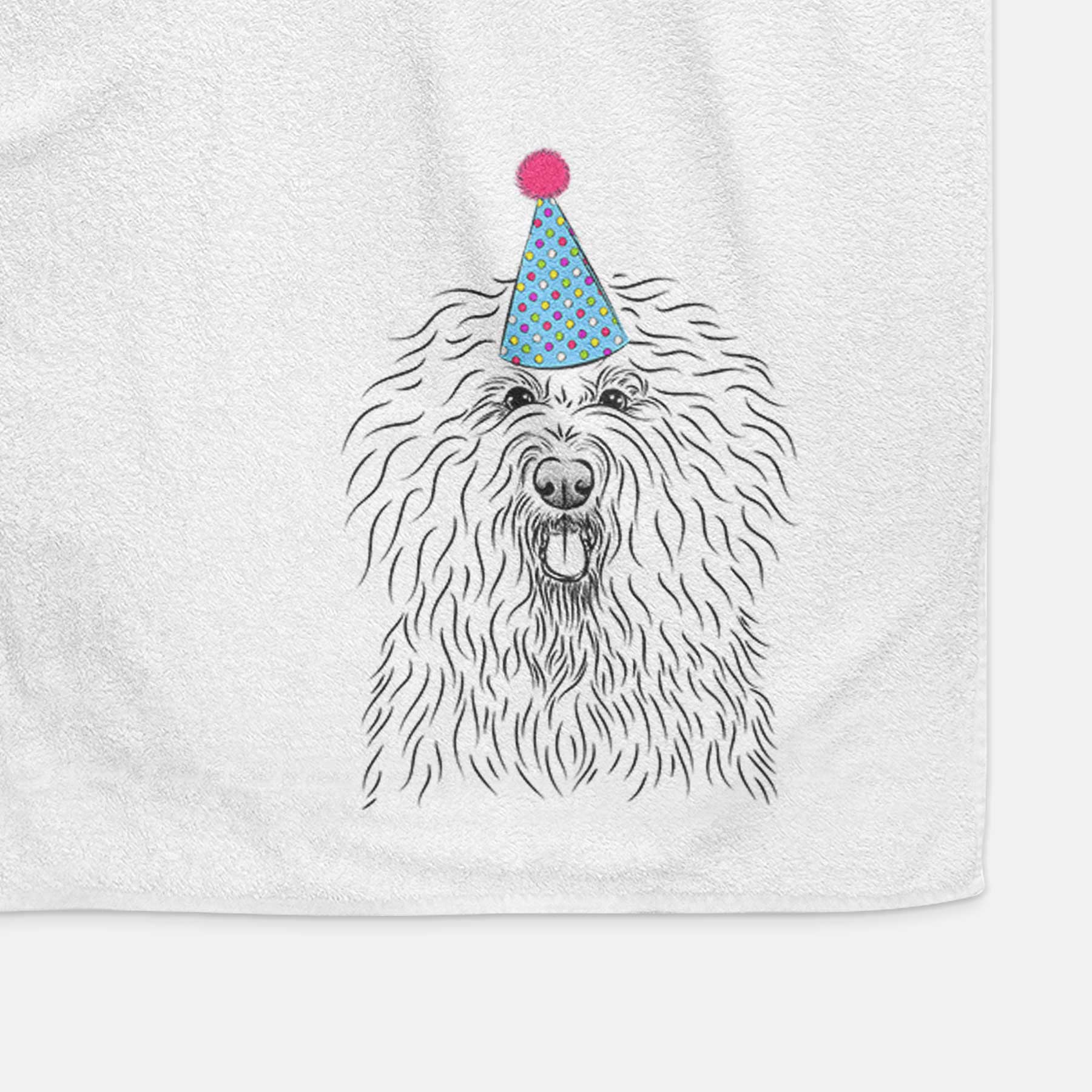 Brody the Old English Sheepdog Decorative Hand Towel