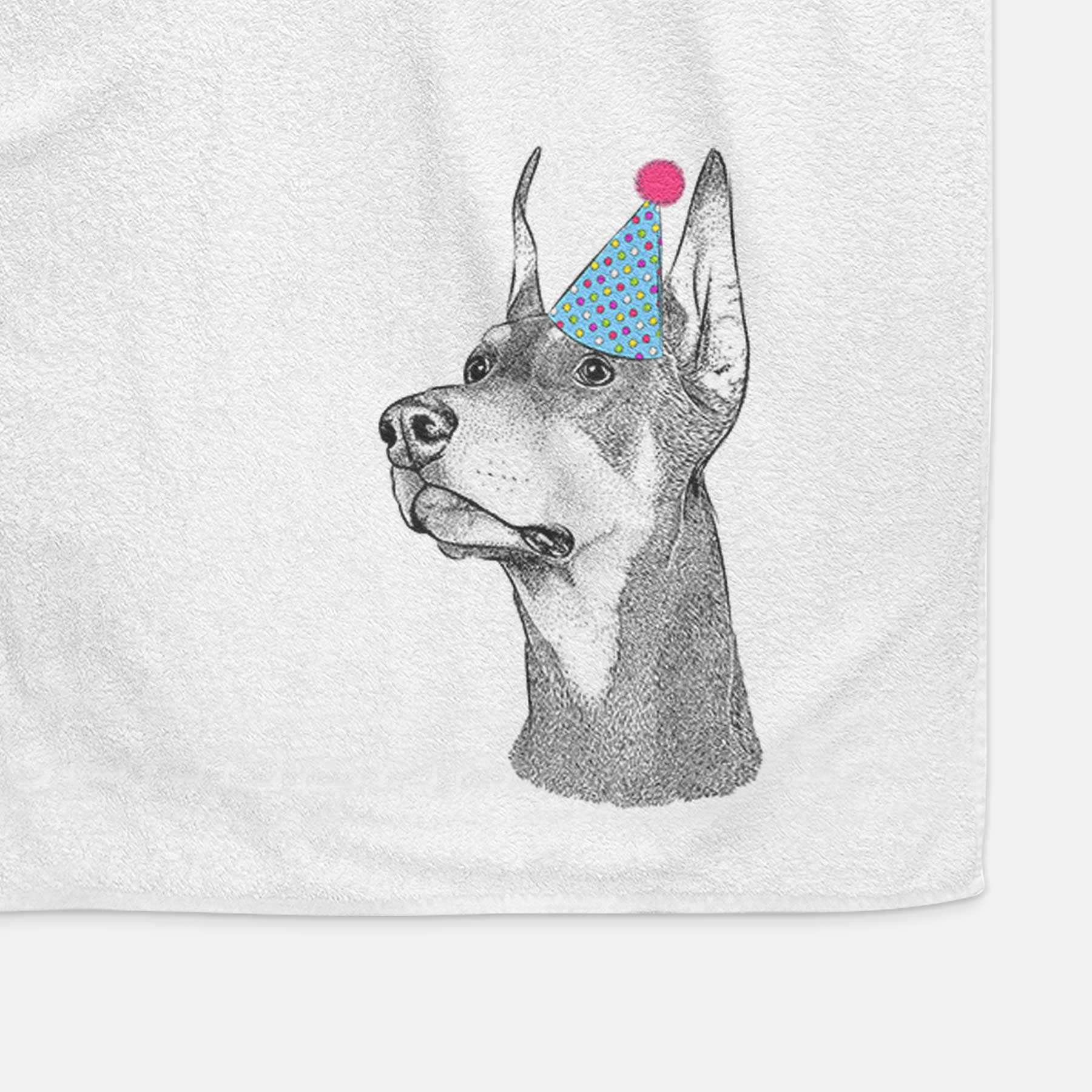 Cenza the Doberman Pinscher Decorative Hand Towel